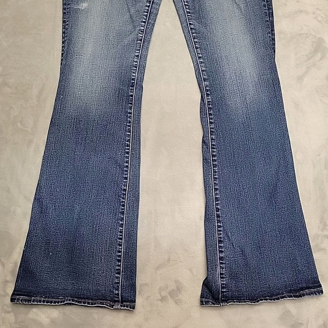 American Eagle Outfitters American Eagle Jeans Women 12 Tall Blue Super Stretch Denim Flared Bootcut Jeans Mens? Size 34" / US 12 / IT 48 - 2 Thumbnail