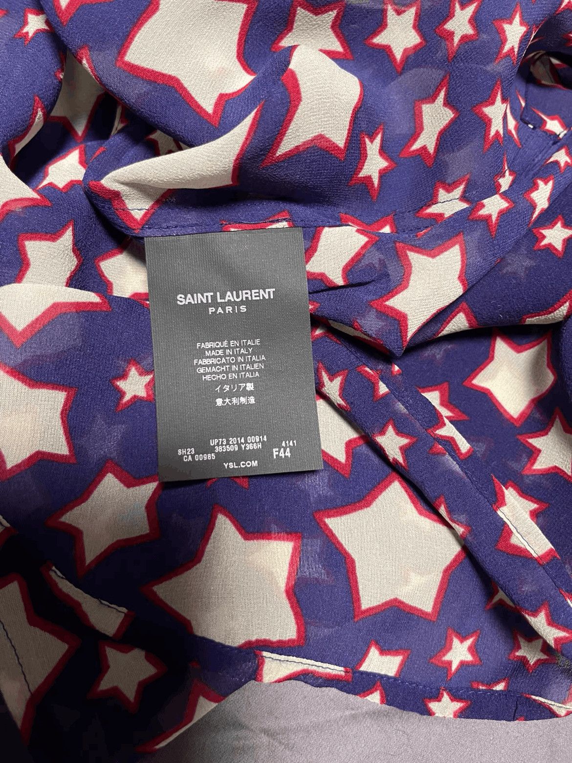 Saint Laurent Paris F44 Saint Laurent Paris 15SS Stars Pattern Shirt Size US M / EU 48-50 / 2 - 4 Thumbnail