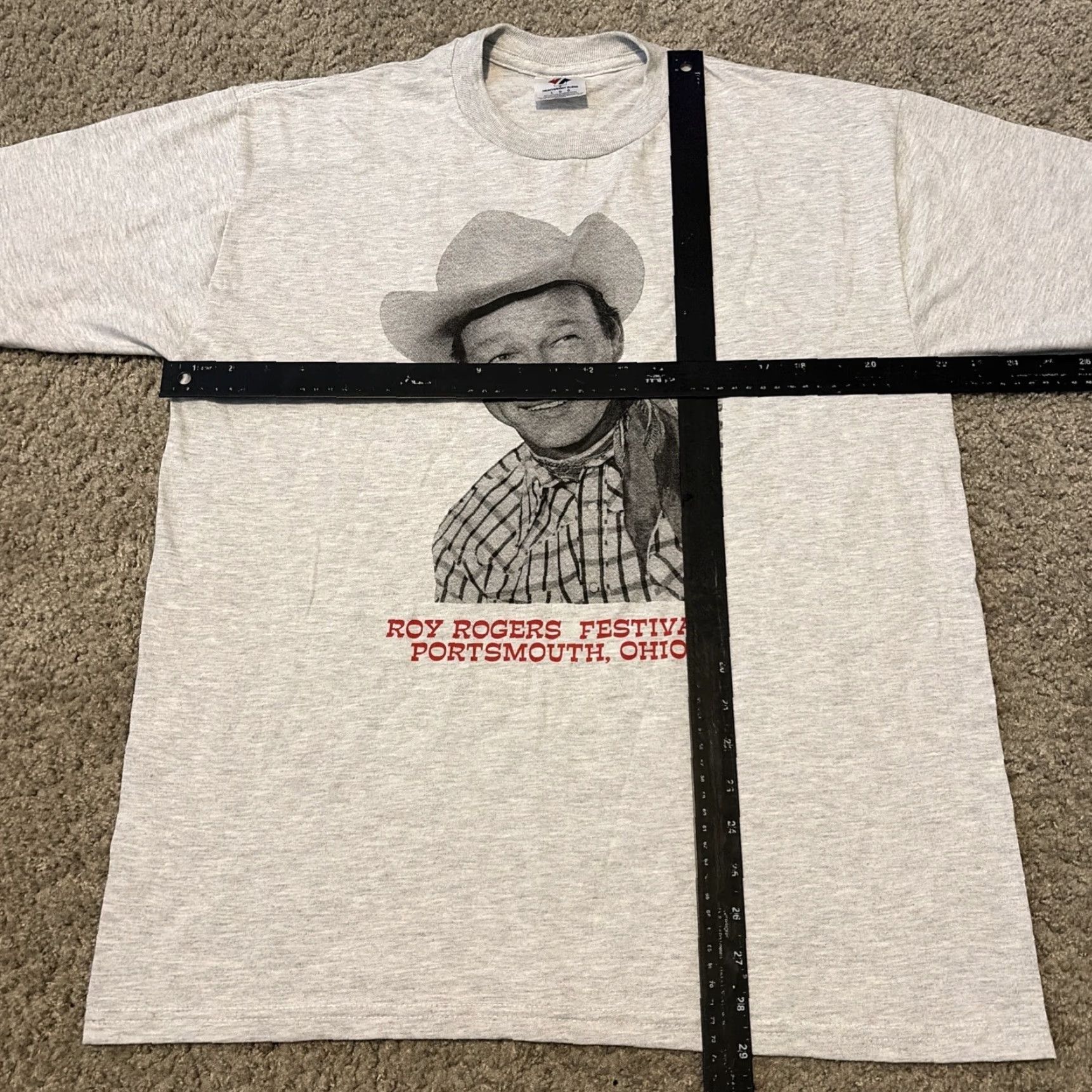 Jerzees VINTAGE Roy Rogers Festival Blues Country Music Grey T-Shirt Large Ohio Mens Jerzees L Size US L / EU 52-54 / 3 - 5 Thumbnail