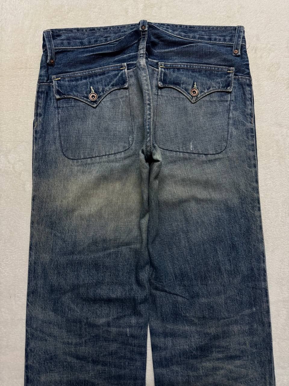 Gap BAGGY Gap Rusty Mudwash Distressed Straight Baker Pants Jean Size US 31 - 17 Thumbnail