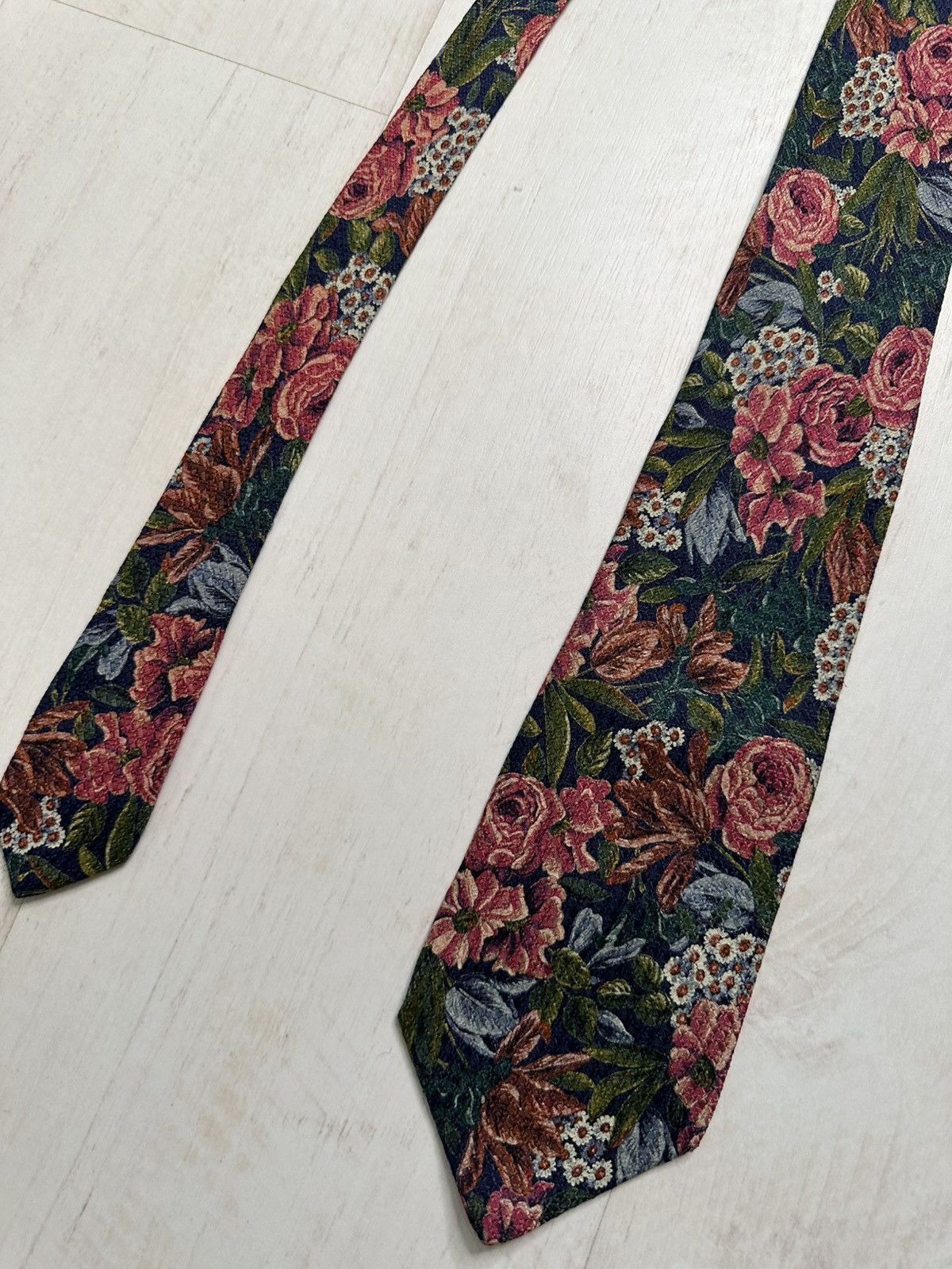 Japanese Brand × Kenzo × Vintage Kenzo vintage floral print tie Size ONE SIZE - 2 Thumbnail