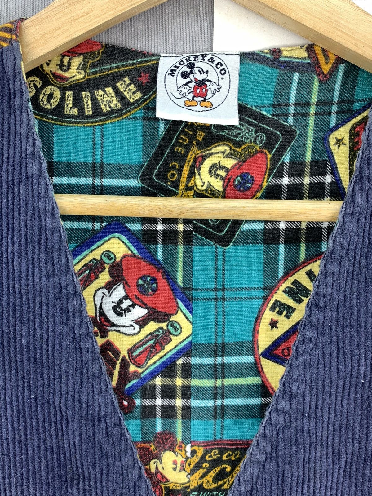 Disney Vintage 90s Corduroy Hybrid Vest Disney Mickey & Co Jacket Size US M / EU 48-50 / 2 - 5 Thumbnail