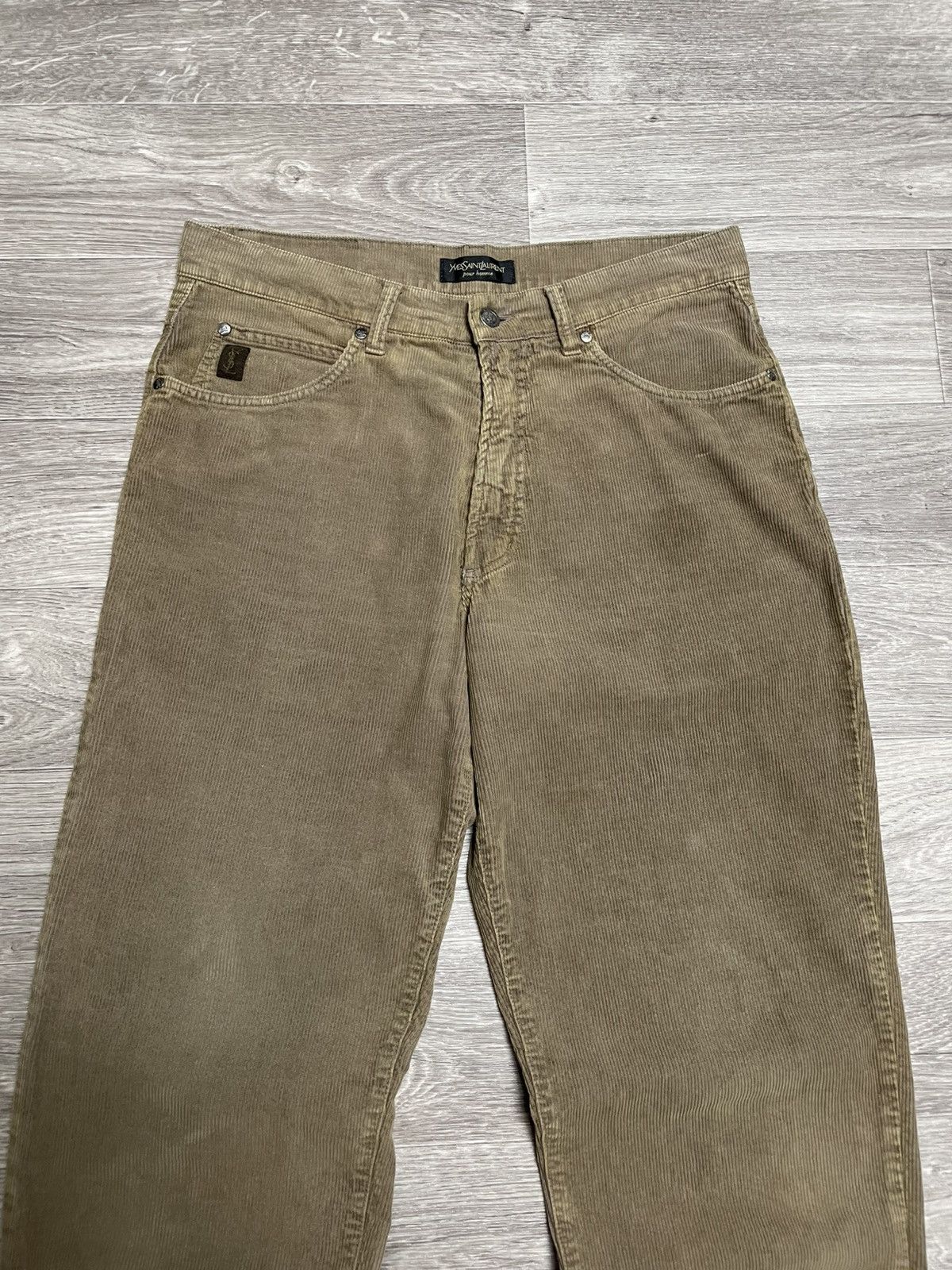 Yves Saint Laurent Vintage Yves Saint Laurent YSL Baige Corduroy Velvet Pants Size US 34 / EU 50 - 3 Thumbnail