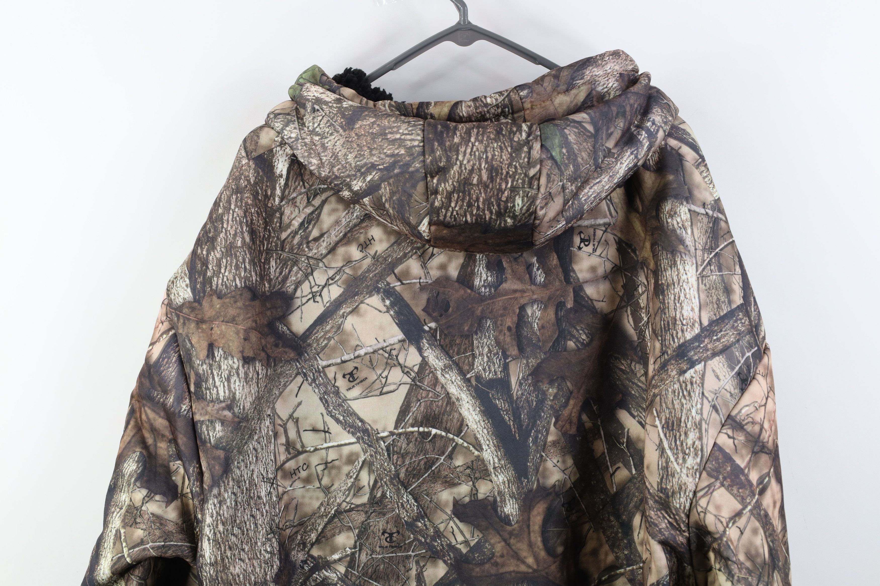 Vintage Vintage Y2K Streetwear Pile Fleece Lined Camouflage Hoodie Size US XXL / EU 58 / 5 - 12 Thumbnail