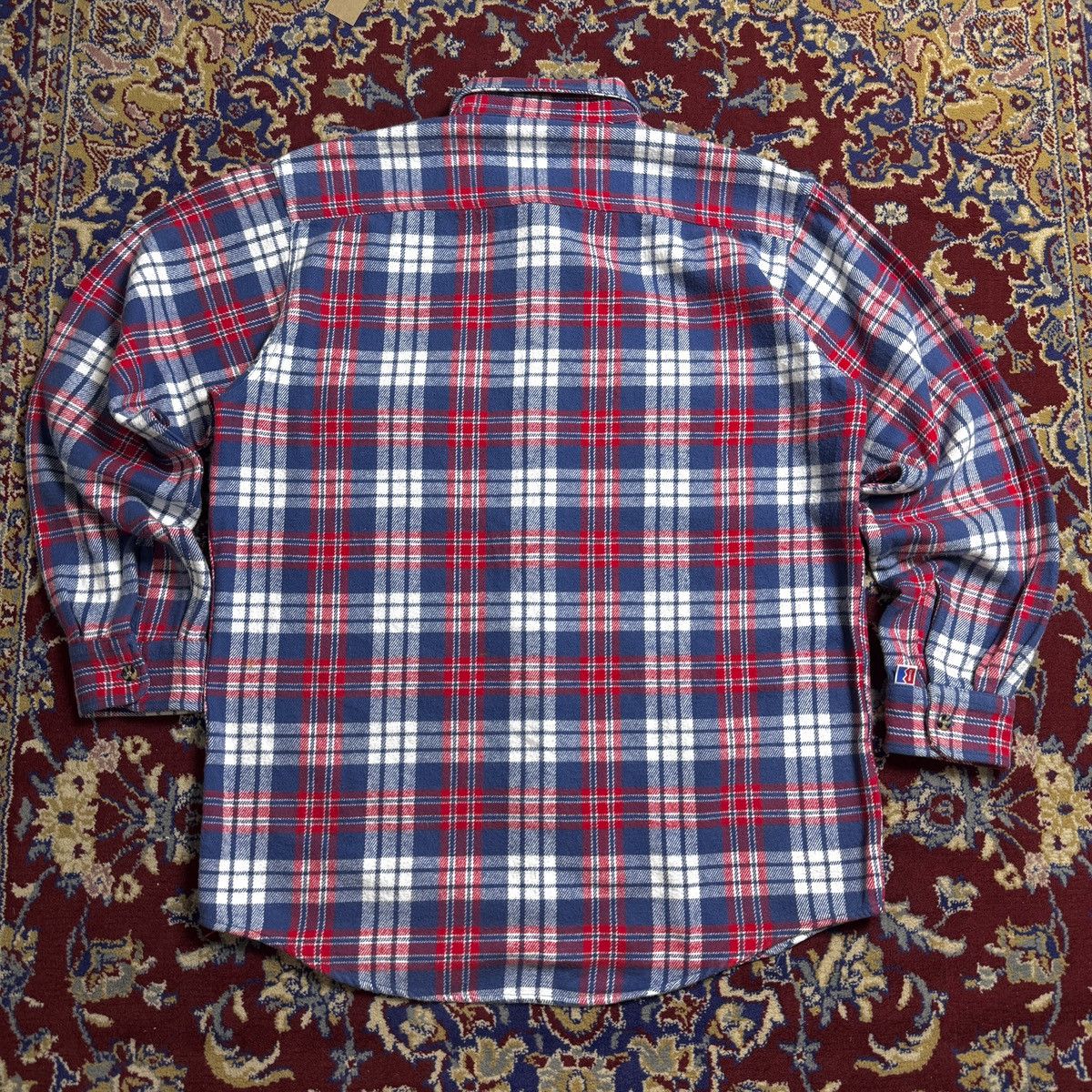Edwin Vintage Edwin Outdoor Double Pocket Flannel Plaid Shirt y2k Size US L / EU 52-54 / 3 - 3 Thumbnail