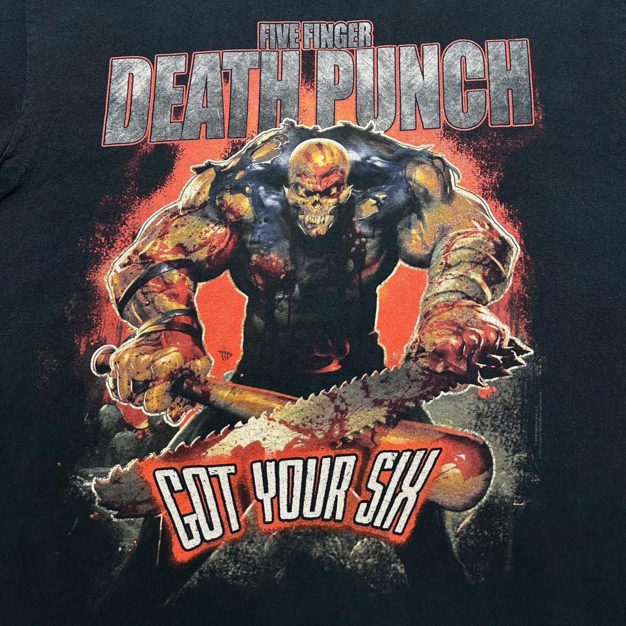 Band Tees × Gildan × Vintage Five Finger Death Punch Got Your Six T-Shirt Size US XL / EU 56 / 4 - 3 Thumbnail