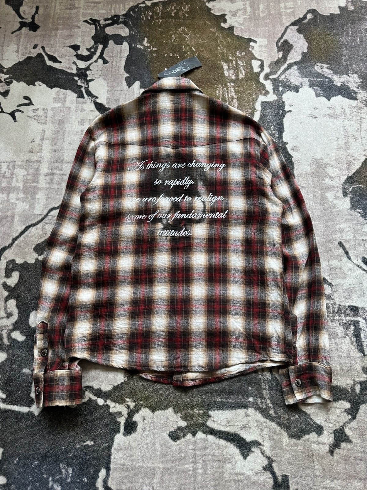In The Attic 00's In The Attic shadow plaid shirt Size US M / EU 48-50 / 2 - 3 Thumbnail