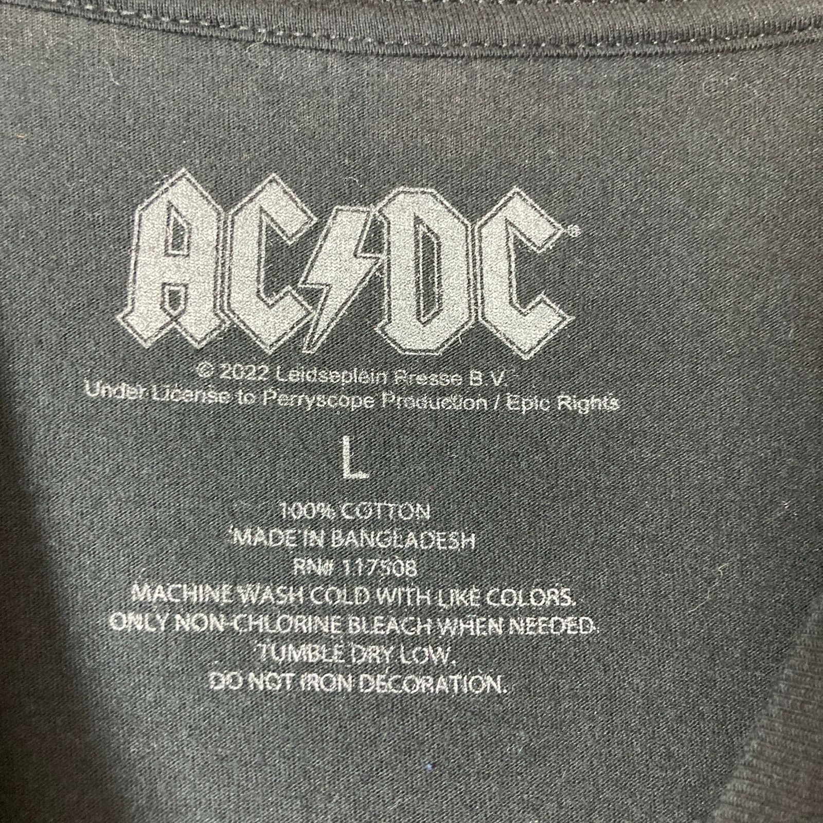 AC/DC AC/DC Highway to Hell Black White 100% Cotton T-Shirt Size US L / EU 52-54 / 3 - 6 Thumbnail