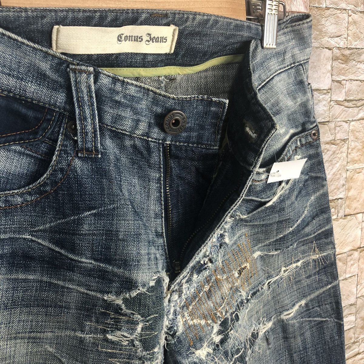 Japanese Brand Conus Jeans Blue Distressed Denim Pants #A56 Size US 31 - 13 Thumbnail