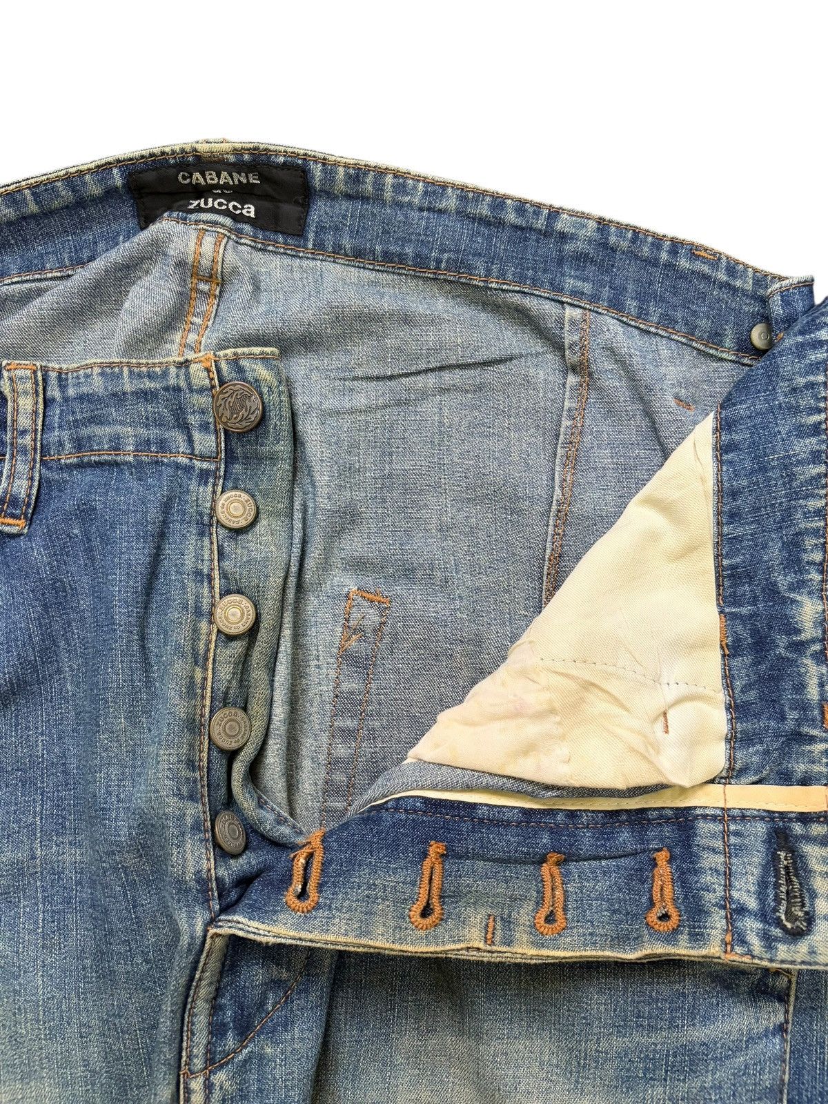 CABANE de ZUCCa Vintage Cabane de Zucca Mud Wash Distressed Jeans Size US 34 / EU 50 - 5 Thumbnail