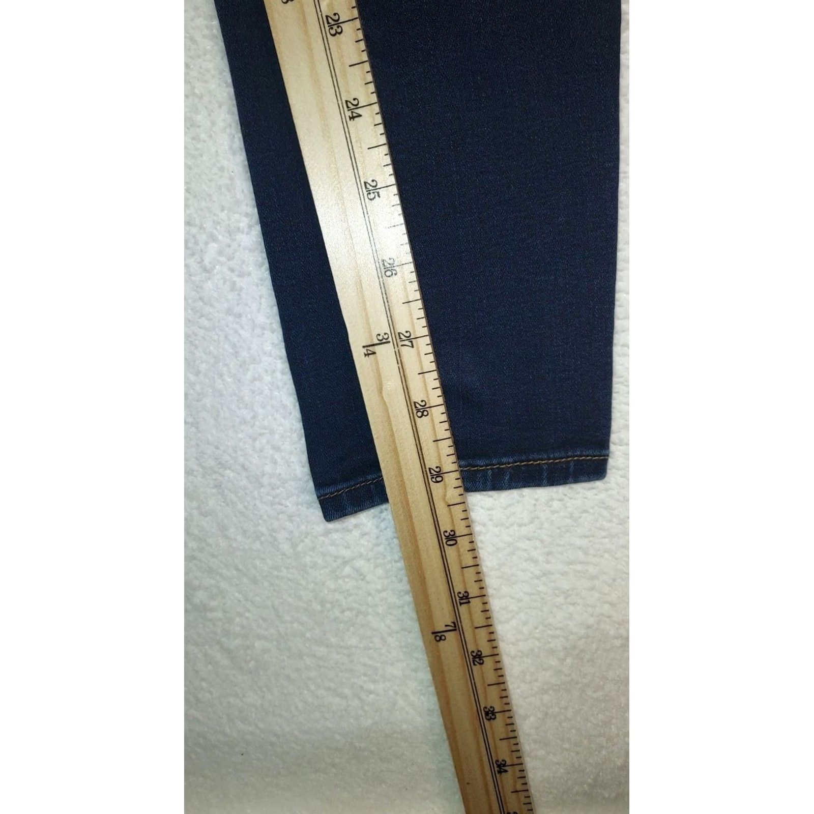 American Eagle Outfitters VINTAGE American Eagle Womens Skinny Jeans Size 4 Super Stretch Dark Wash (Note: Vintage tag present in data) Size 27" / US 4 / IT 40 - 6 Thumbnail