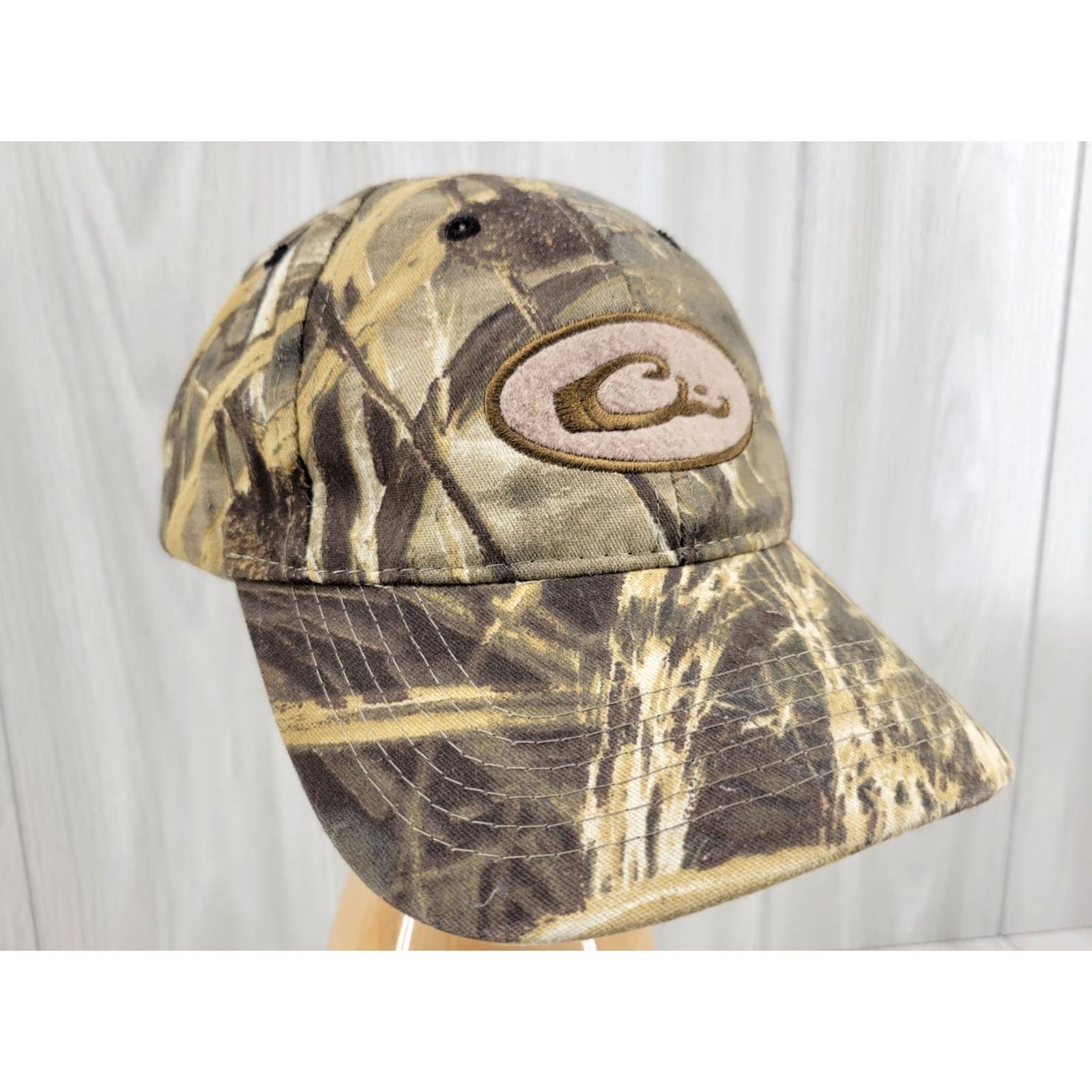 Vintage Drake Waterfowl Duck Hunting Hat Cap Strapback Camouflage Brown Advantage Max Men Adjustable Brown Camouflage Cap Hat Baseball Style Baseball Cap Mens Size ONE SIZE - 3 Thumbnail