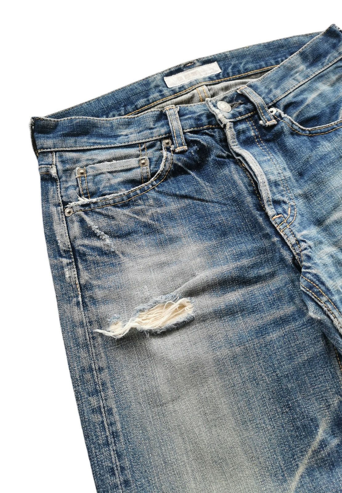 Japanese Brand Vintage DMG Distressed Japanese Denim Jeans Size US 30 / EU 46 - 6 Thumbnail