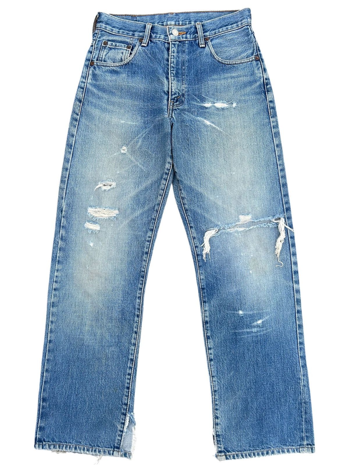 Kapital Vintage Levis Big E Selvedge Thrashed Denim Jeans Size US 29 - 1 Thumbnail
