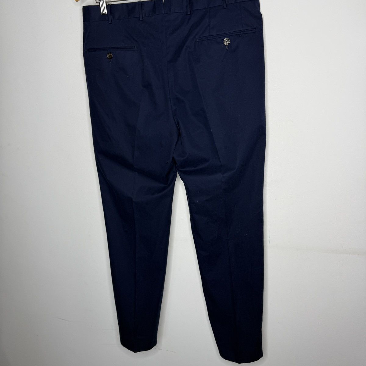 Ermenegildo Zegna Ermenegildo Zegna Navy Chino Premium Cotton Pants Size US 33 - 6 Thumbnail
