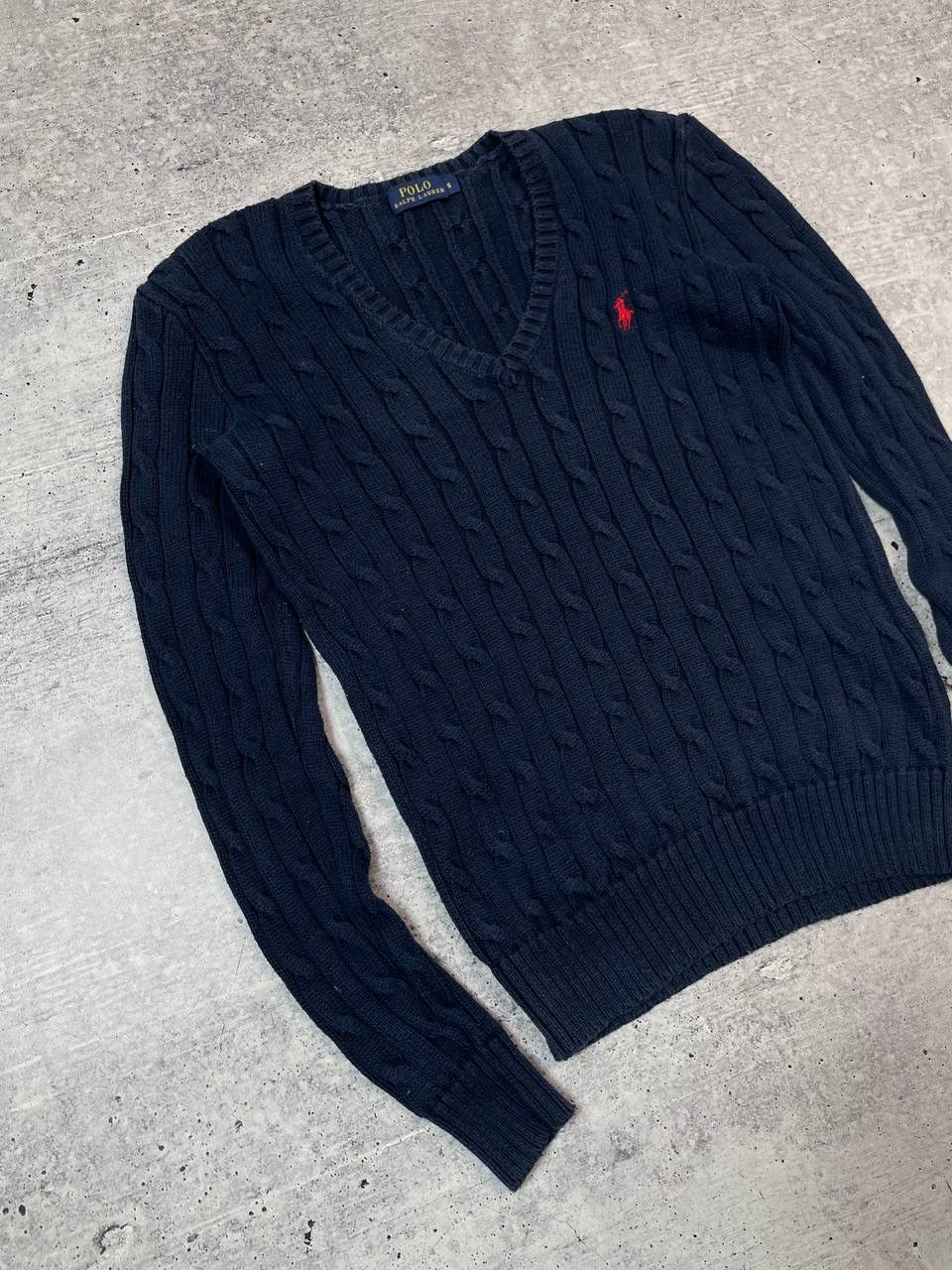 Polo Ralph Lauren Vintage Polo Ralph Lauren V Neck Knitted Sweater Y2K Size S / US 4 / IT 40 - 2 Thumbnail