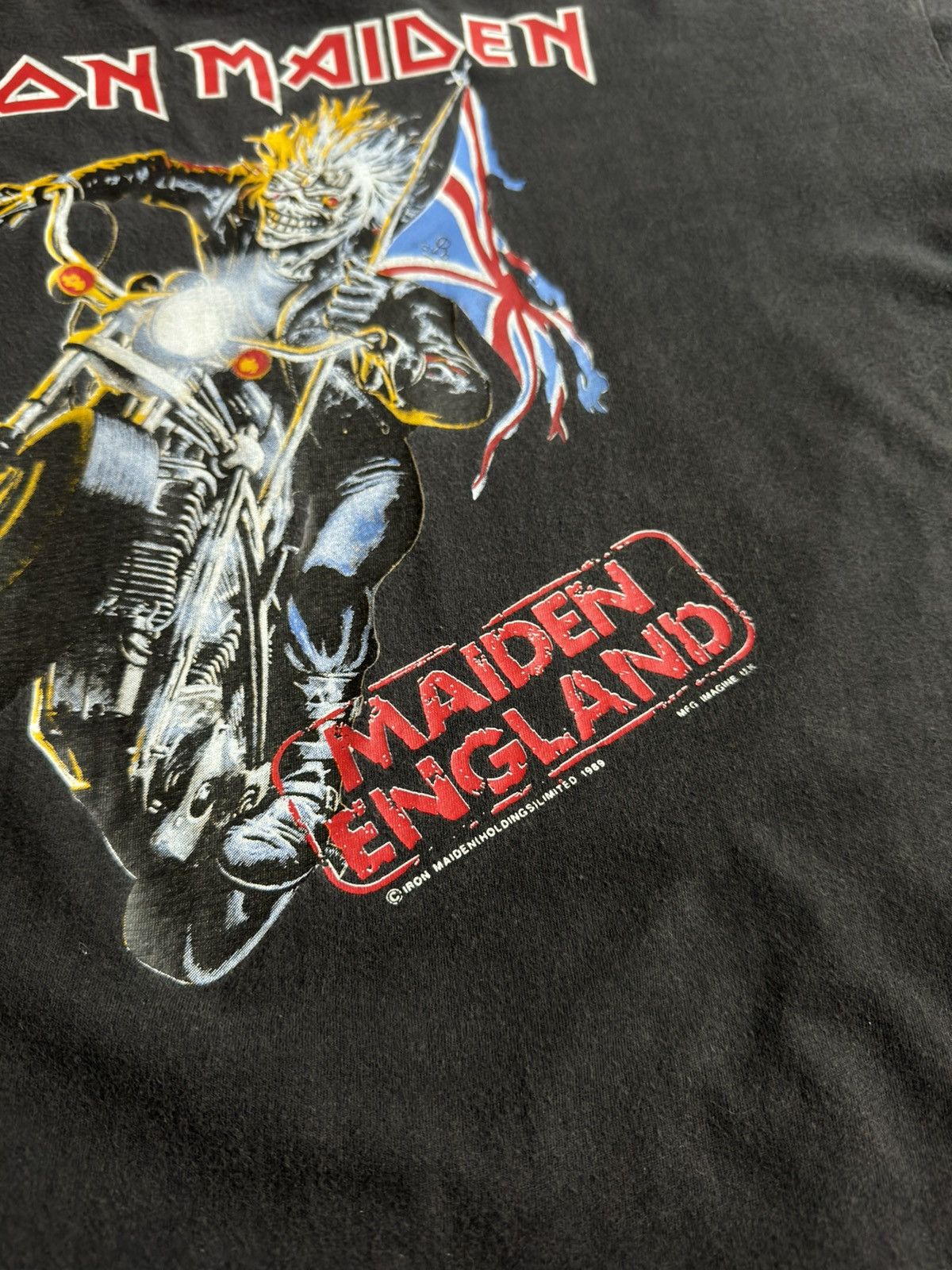 Band Tees × Iron Maiden × Vintage LICENSED 1989 Iron Maiden Band T Shirt Tee Size US L / EU 52-54 / 3 - 3 Thumbnail