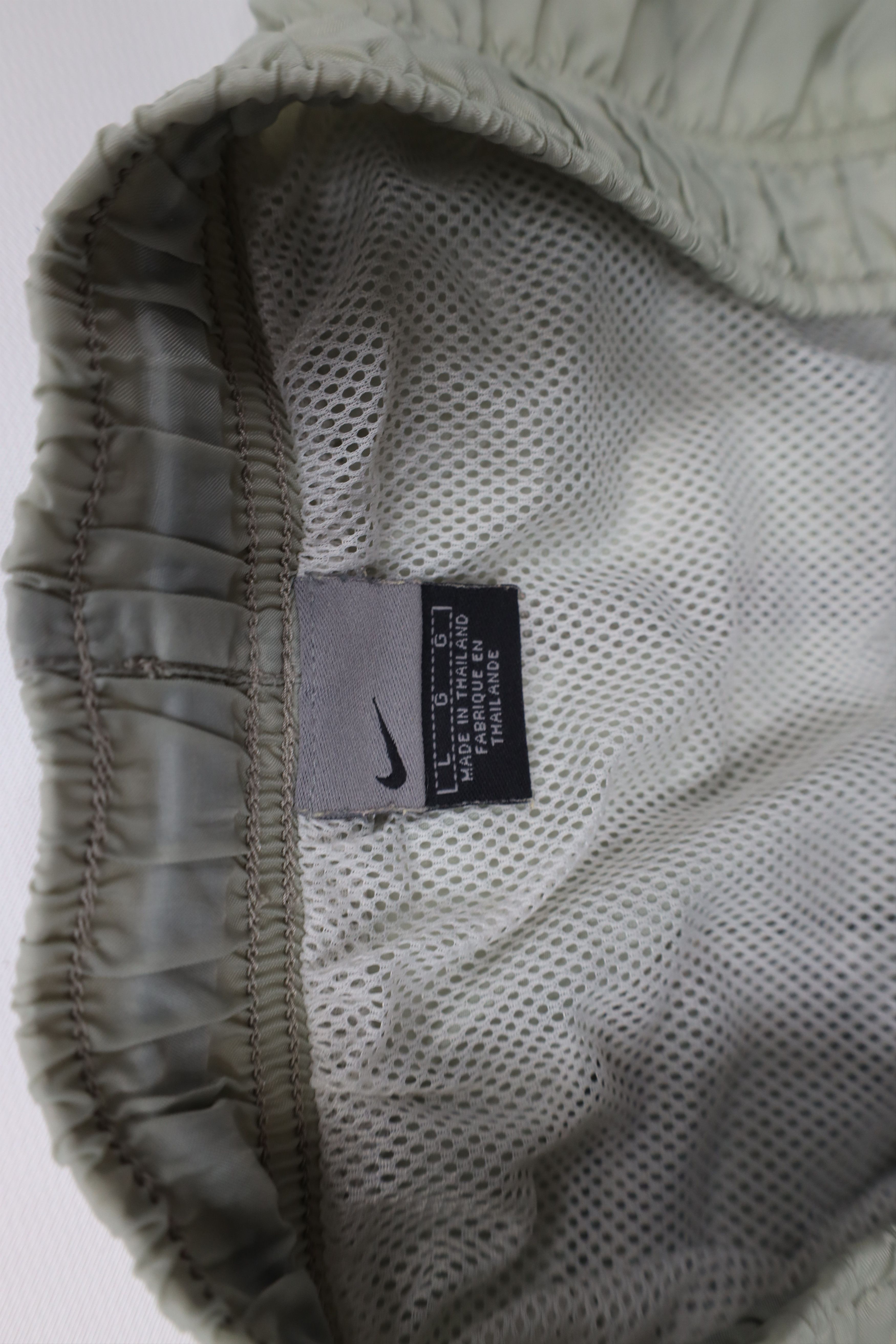 Nike × Vintage Vintage 90s Y2K Nike Mini Swoosh Lined Shorts Light Green Size US 34 / EU 50 - 7 Thumbnail