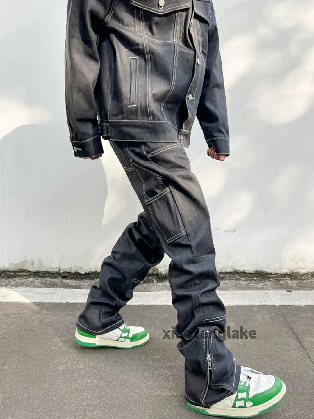 Designer × Jean × Vintage zipper utility skate hiphop loose outdoor carpenter jeans Size US 36 / EU 52 - 4 Thumbnail