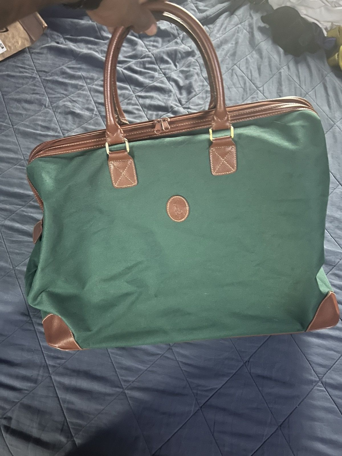 Polo Ralph Lauren Polo Ralph Lauren Canvas Leather Handle Large Bag