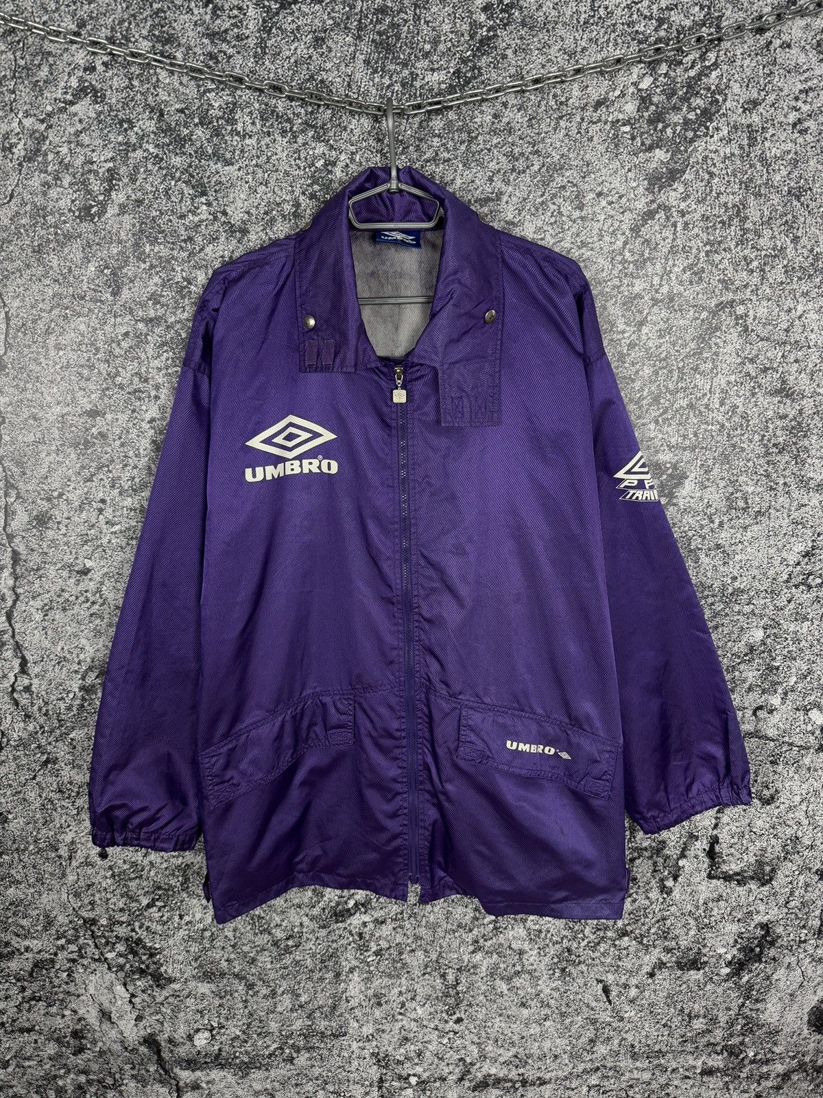 Umbro UMBRO Pro Training Vintage 90s Rain Jacket Windbreaker Sz M Size US M / EU 48-50 / 2 - 2 Thumbnail