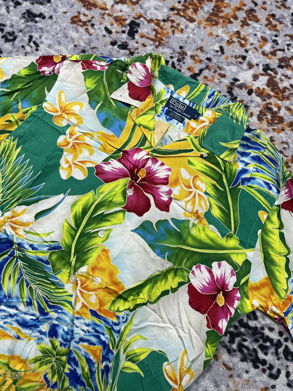 Vintage Polo Ralph lauren floral print hawaiian shirt