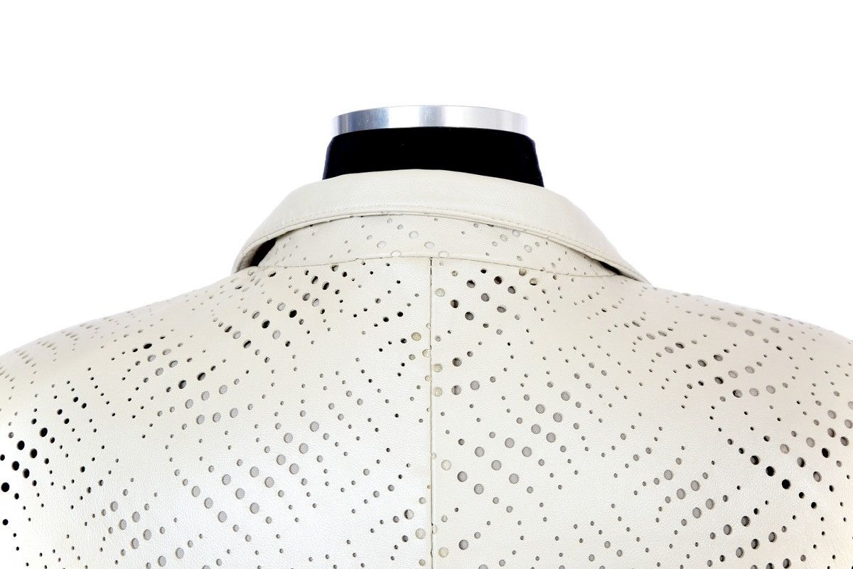 Genuine Leather Anonymous Laser Perforated Leather Jacket Size US L / EU 52-54 / 3 - 4 Thumbnail