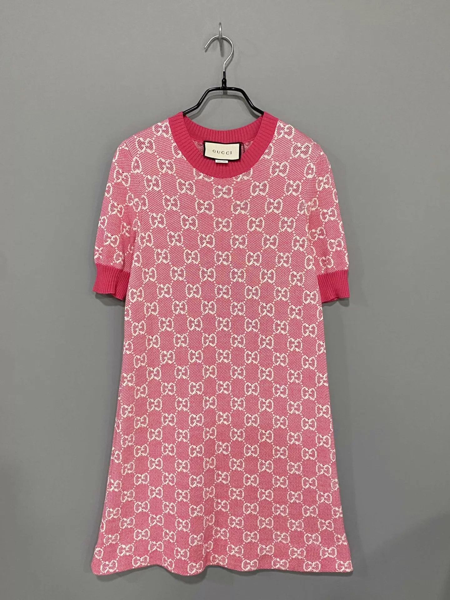 Gucci GUCCI Pink GG Allover Print Dress Women's S Size S / US 4 / IT 40 - 1 Thumbnail