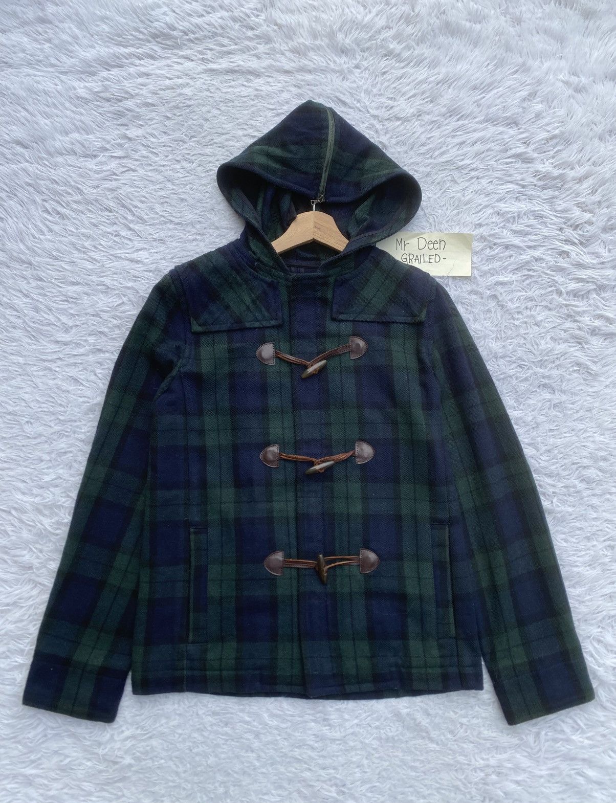 A.P.C. Rare Vintage A.P.C Checkered Wool Hooded Jacket Size US XS / EU 42 / 0 - 1 Thumbnail