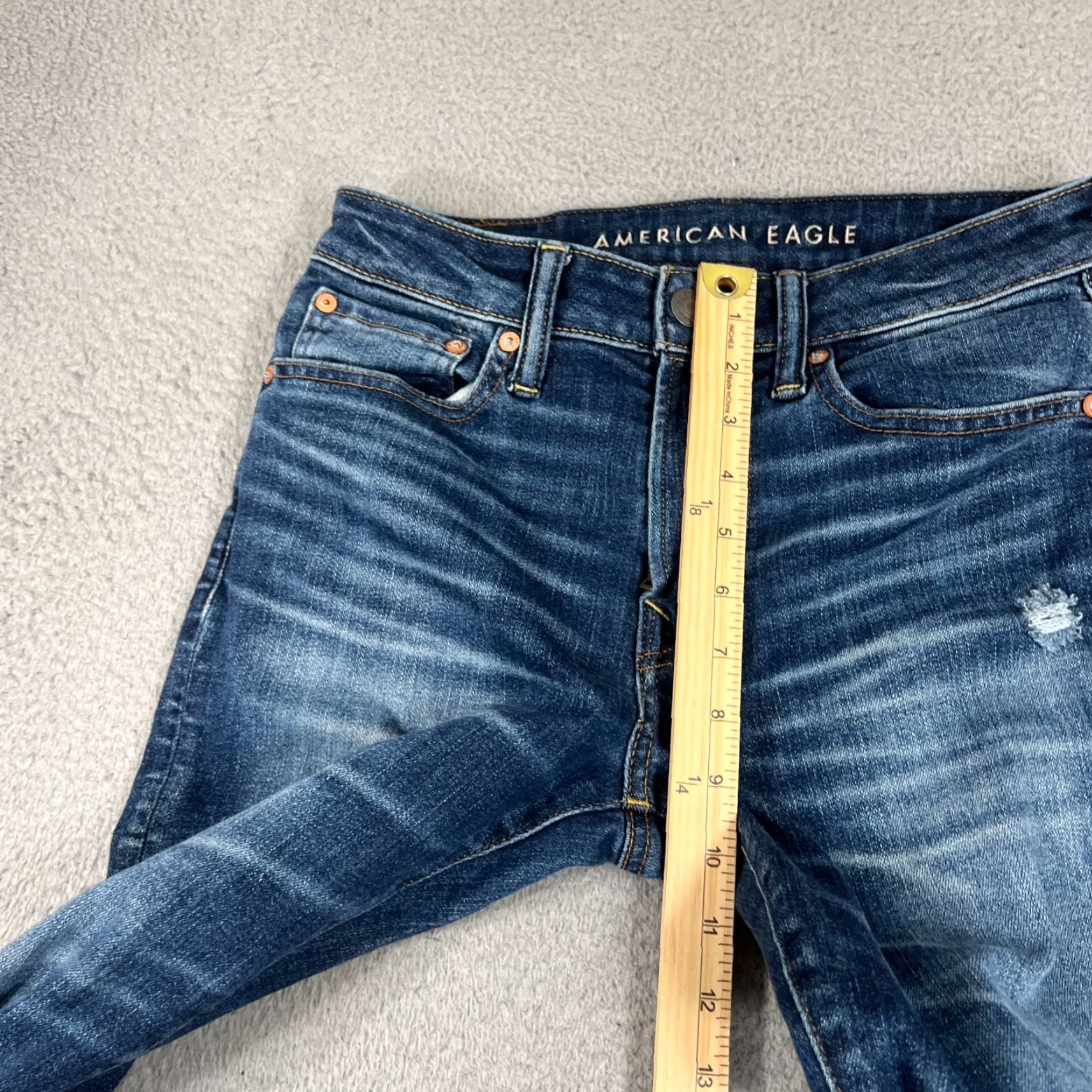 Vintage American Eagle Jeans Mens 28x30 Airflex Athletic Skinny Jeans Stretch Denim Blue Size US 28 / EU 44 - 4 Thumbnail
