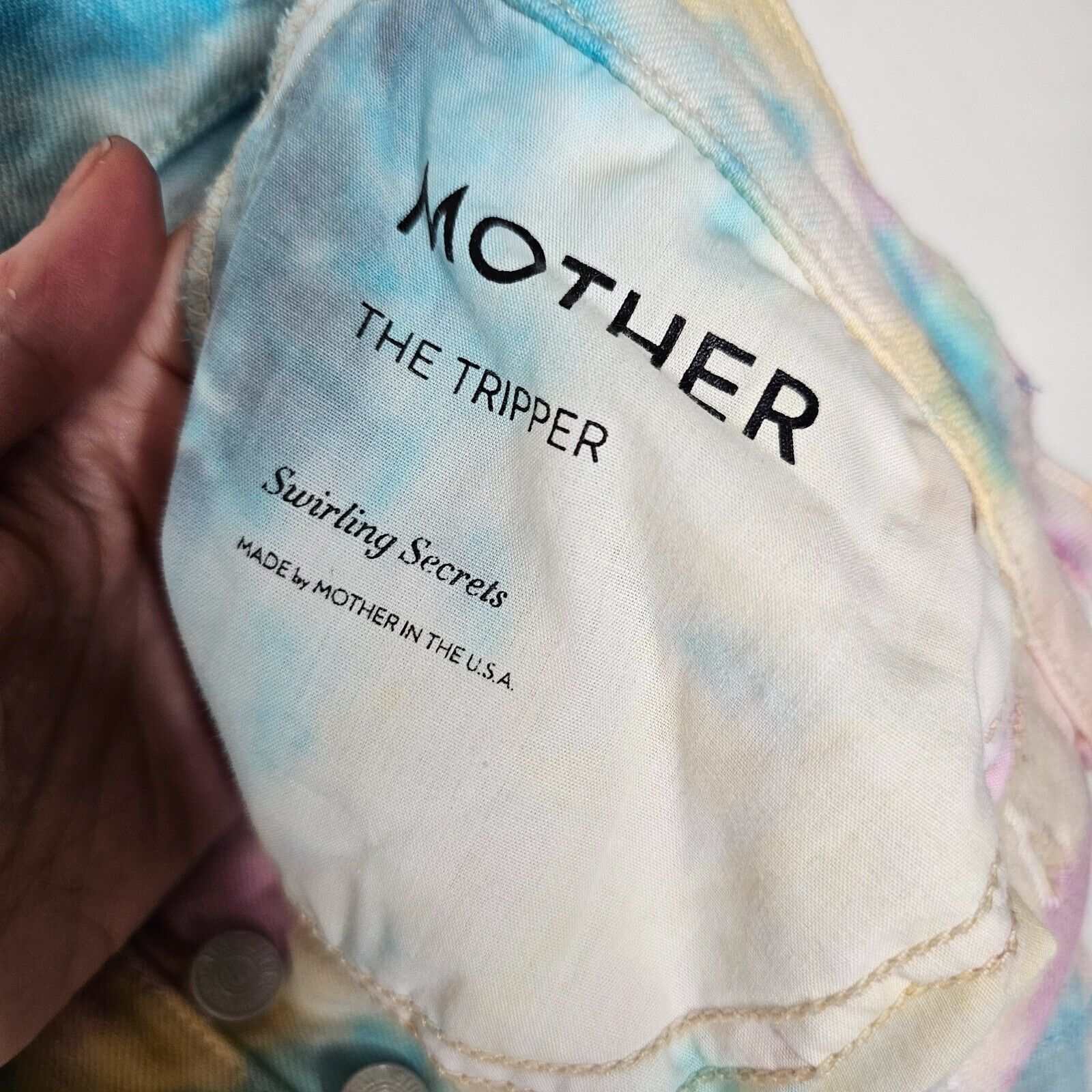 Other MOTHER The Tripper Swirling Secrets Pastel Jeans Button Fly Size 25" / US 0 / IT 36 - 6 Thumbnail