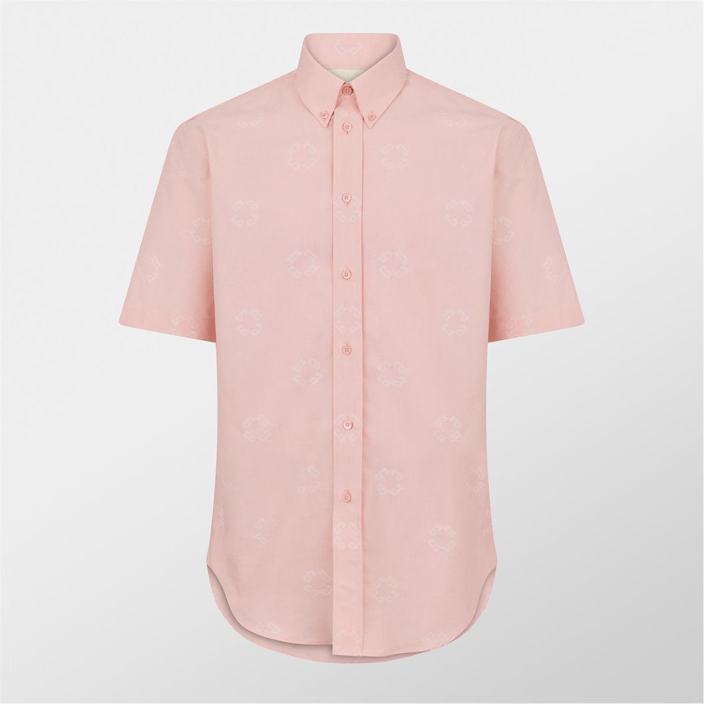 Givenchy o1g2r1mq0426 Monogram Short Sleeve Plain Shirt in Pink Size US M / EU 48-50 / 2 - 1 Thumbnail