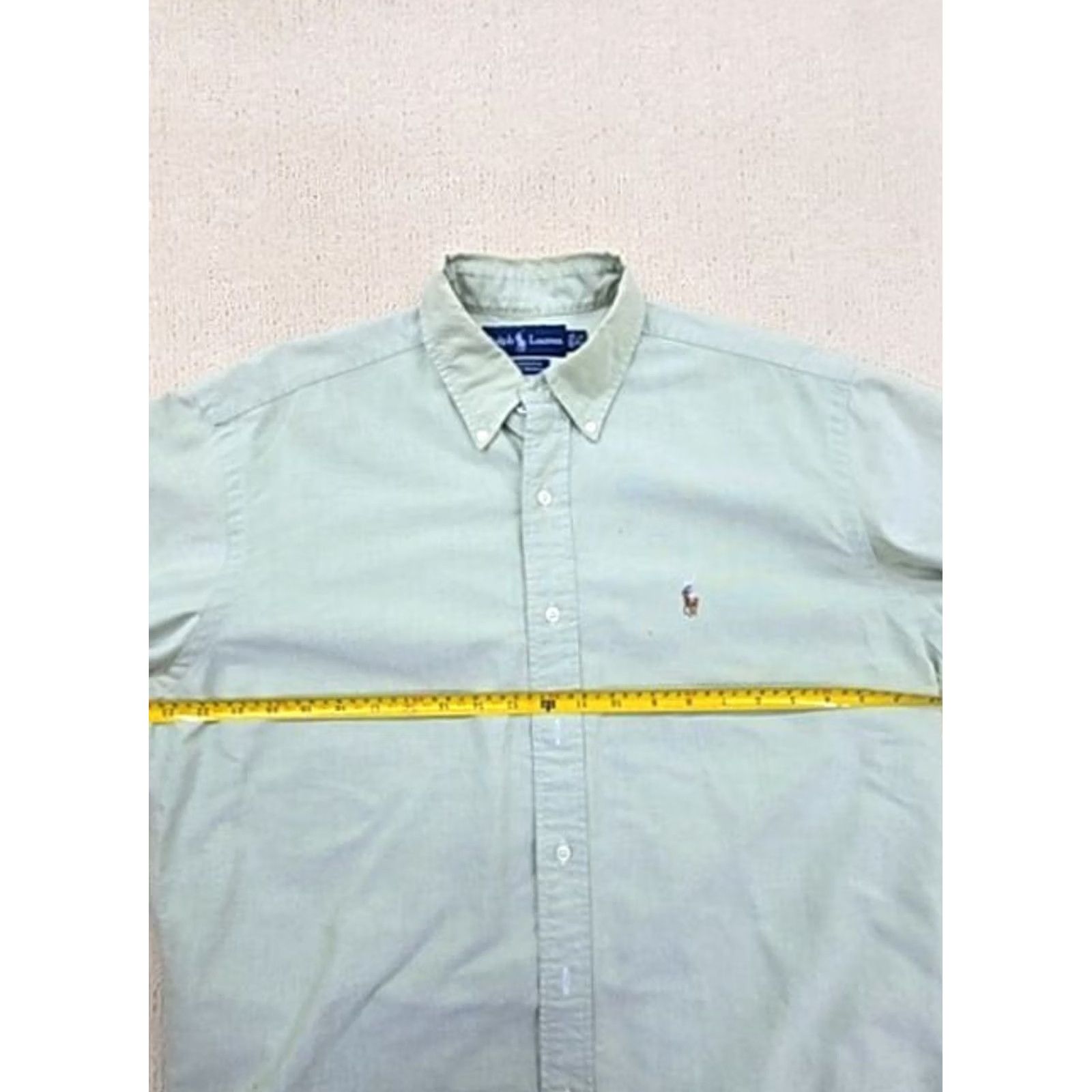 Polo Ralph Lauren VINTAGE Polo RL Yarmouth Oxford Light Blue Dress Shirt 15.5x32/33 Mens Size 42R - 7 Thumbnail