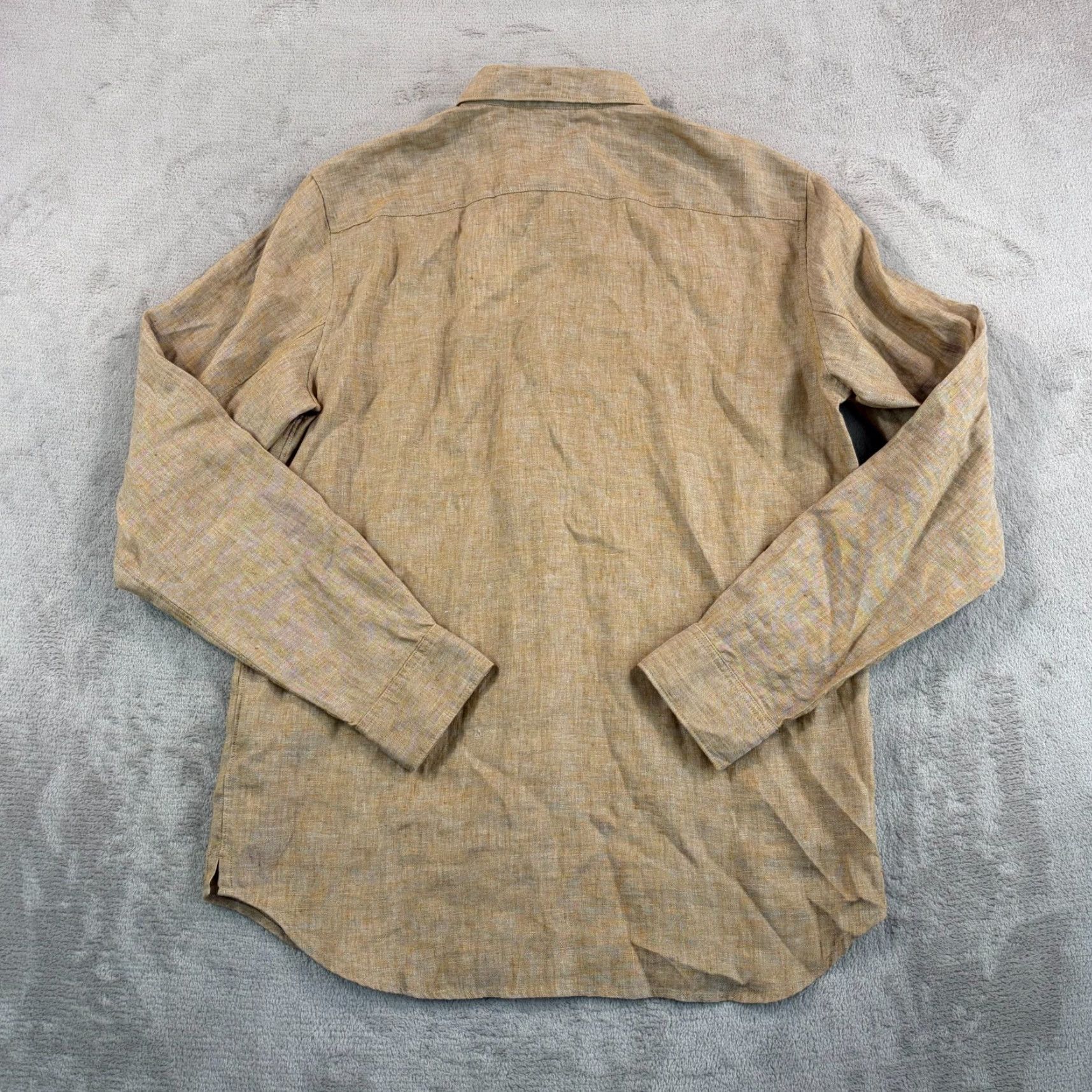 Theory Theory Shirt Men M Sepia 100% Linen Long Sleeve Button-Up Collared Spread City Preppy NWT Size US M / EU 48-50 / 2 - 5 Thumbnail