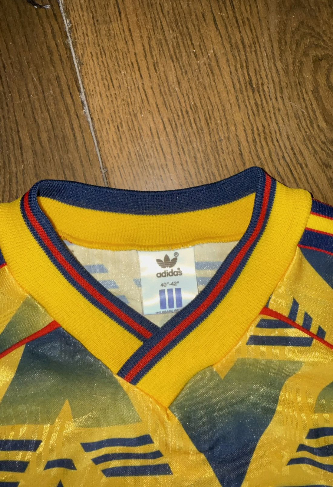 Adidas Adidas Arsenal jersey 1991/1993 Away Bruised Banana Size US M / EU 48-50 / 2 - 6 Thumbnail