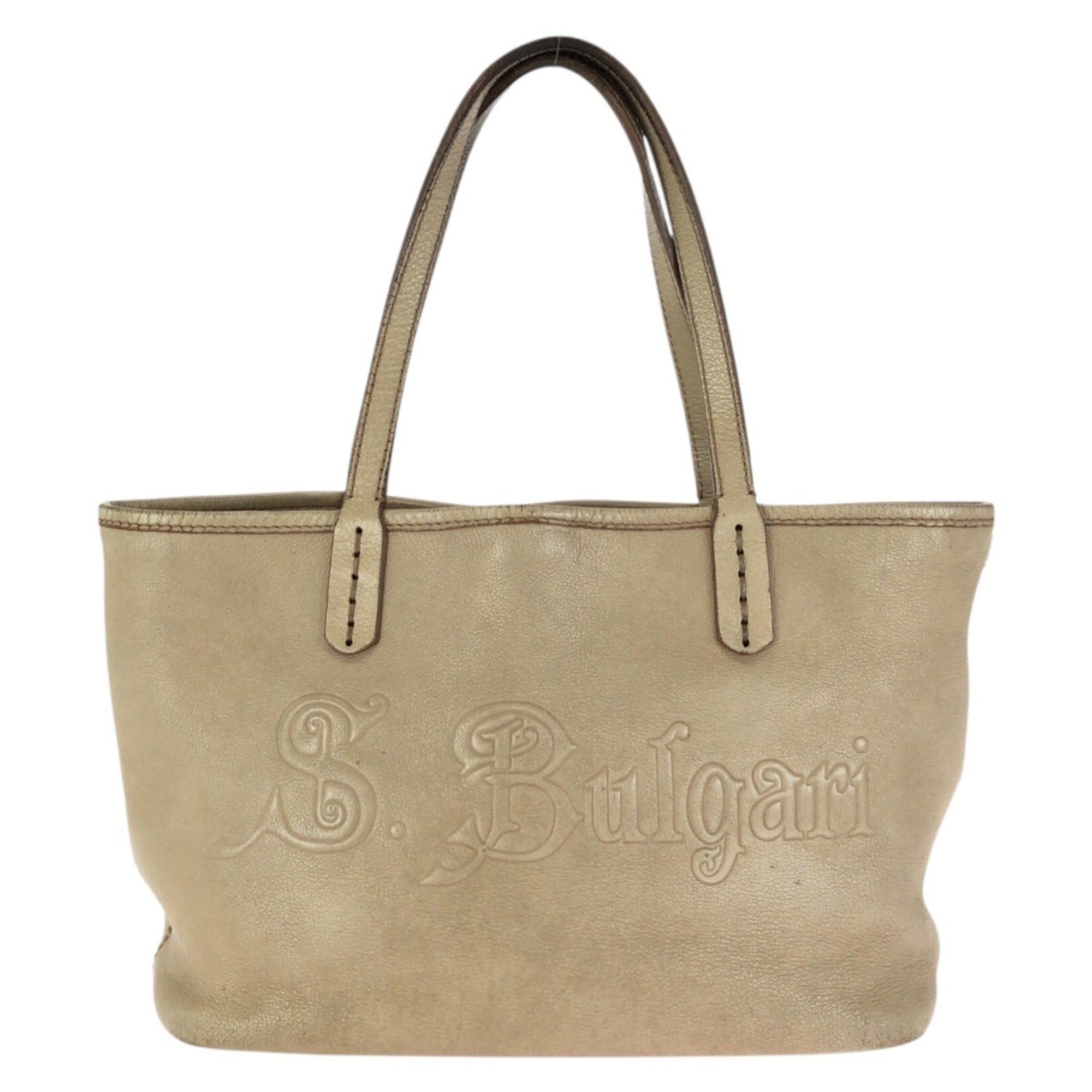 Bvlgari BVLGARI Collezione Tote Bag/Handbag for Women, Beige Leather with Gold Hardware, 33264 Size ONE SIZE - 1 Thumbnail