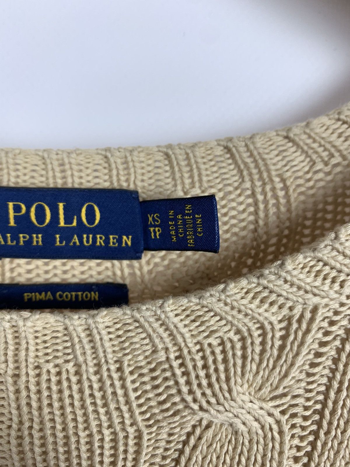 Polo Ralph Lauren Polo Ralph Lauren Cable Knit Sweater Size XS Beige Luxury Size XS / US 0-2 / IT 36-38 - 5 Thumbnail
