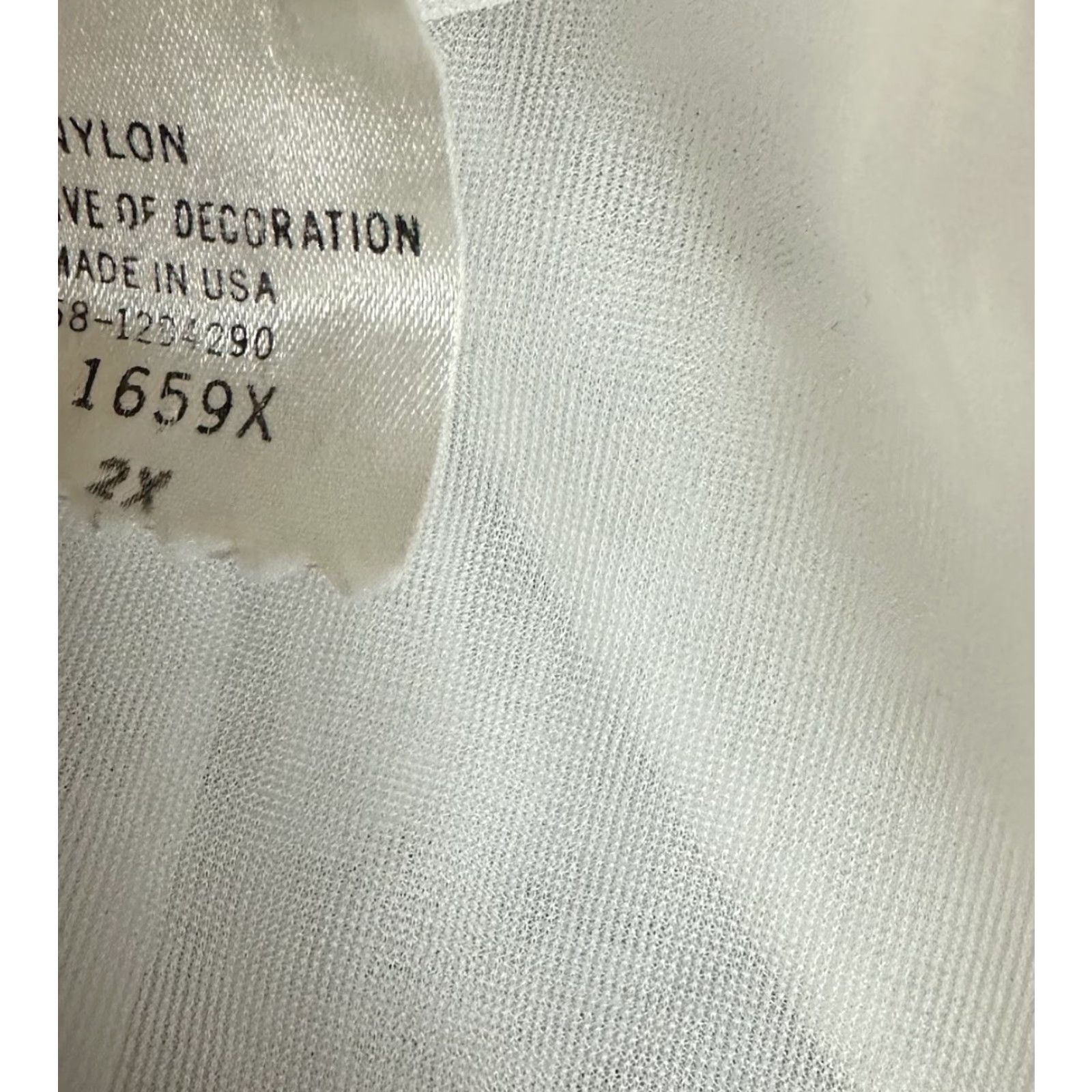 Vintage VINTAGE Elise Stevens White Sheer Chiffon Lace Nylon Peignoir Robe Plus Size 2X Size ONE SIZE - 7 Thumbnail