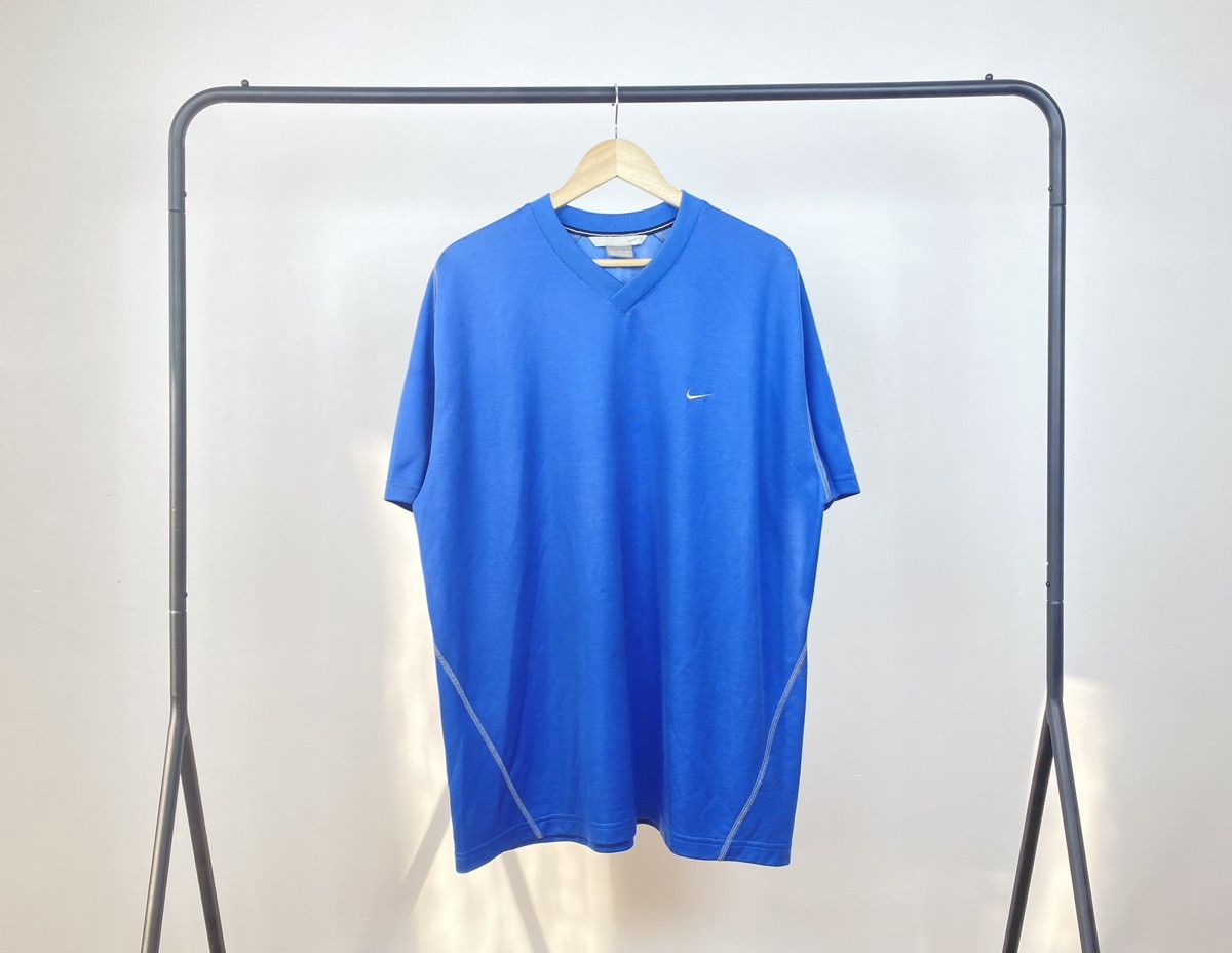 Nike Nike Jersey T-Shirt Embroidered Logo Vintage Blue Blockcore Size US XL / EU 56 / 4 - 1 Thumbnail