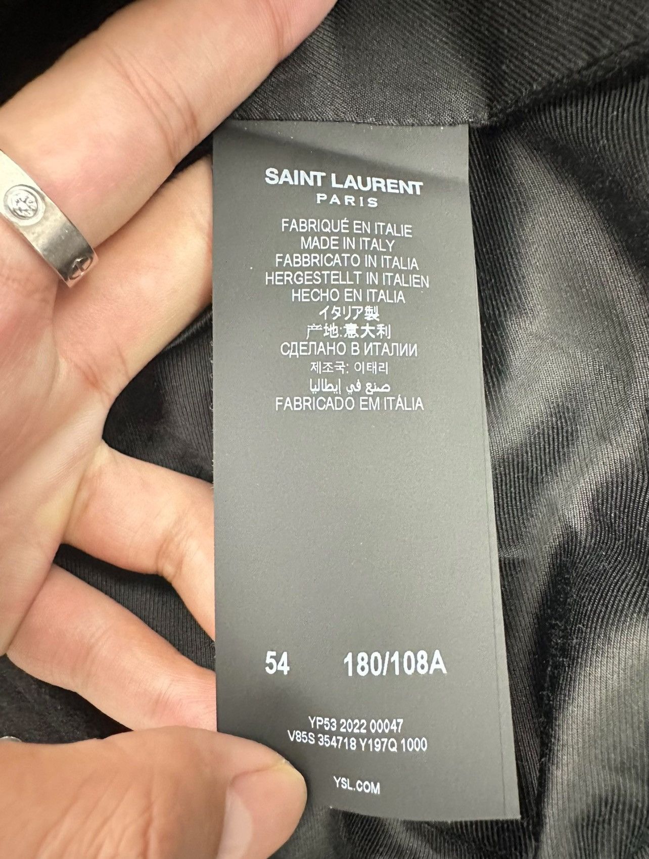 Saint Laurent Paris Saint Laurent Paris Teddy Sz54 Size US L / EU 52-54 / 3 - 5 Thumbnail