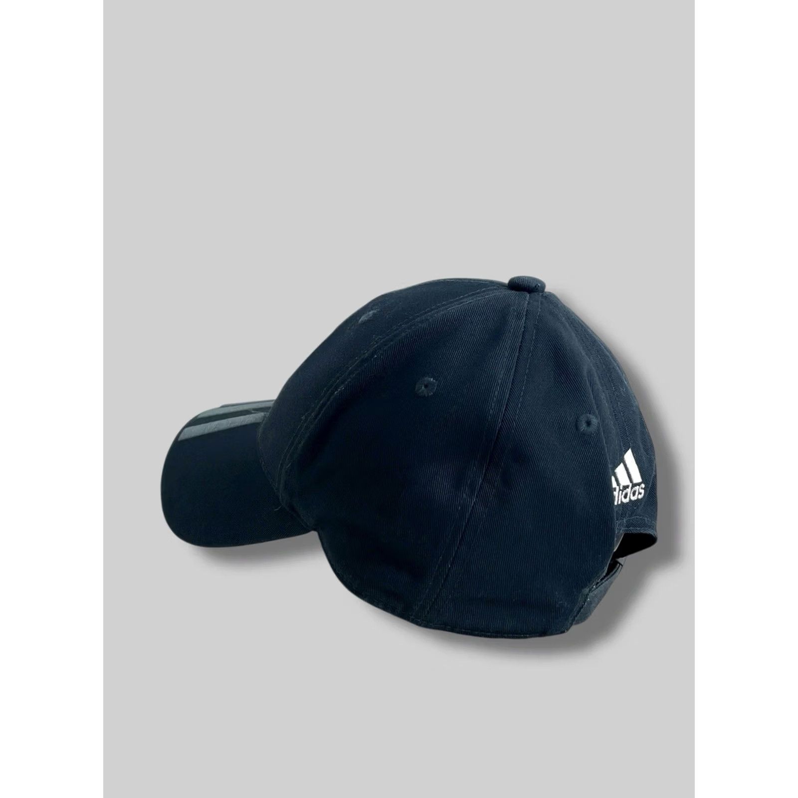 Adidas Adidas Real Madrid 3 Stripes Baseball Cap Men One Size Navy Blue Striped Classic Sports Casual Cap Size ONE SIZE - 5 Thumbnail