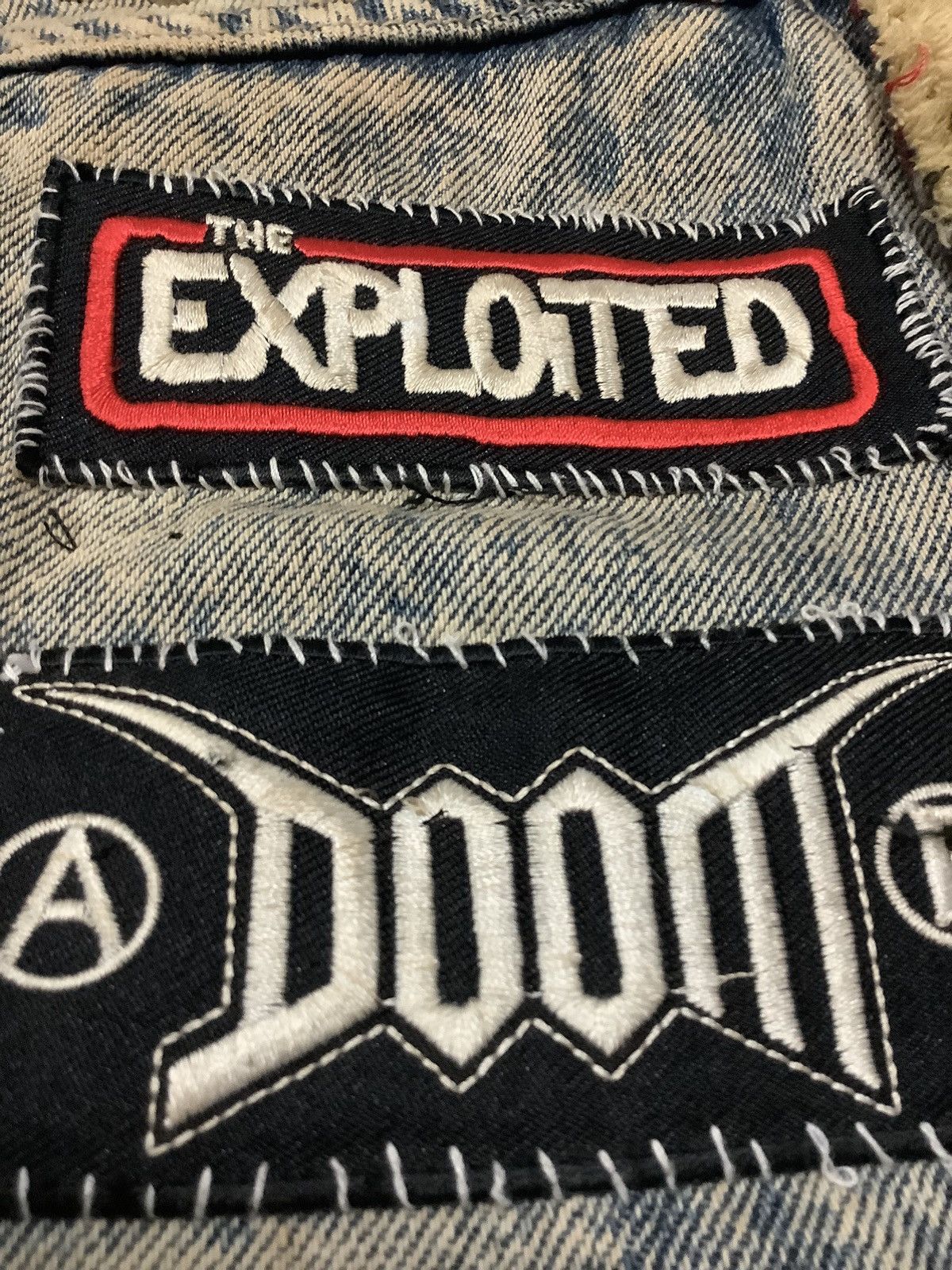 Designer × Vintage VINTAGE 90s THE EXPLOITED BATTLE JACKET CUSTOM Size US L / EU 52-54 / 3 - 15 Thumbnail