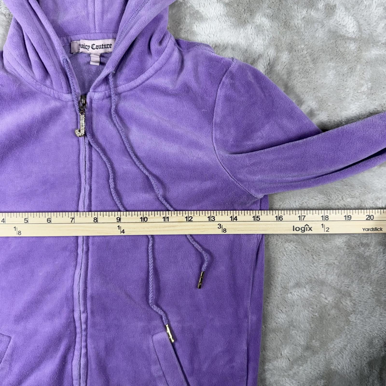 Juicy Couture Jeans Juicy Couture Sweater Women's S Purple Vintage Y2K Velour Size S / US 4 / IT 40 - 4 Thumbnail