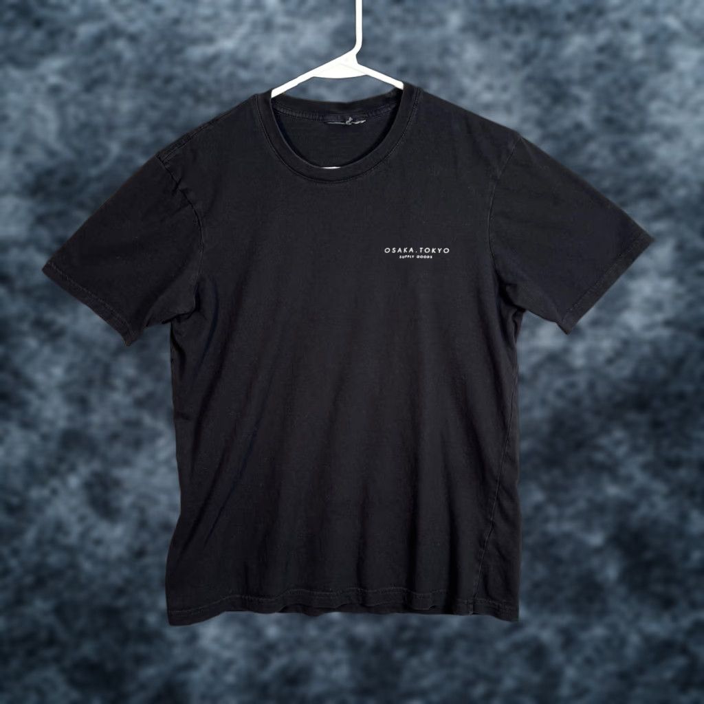 Vintage Osaka Tokyo Supply Goods Black Cotton T-Shirt Mens Small Size S Crew Neck Short Sleeve Graphic Print Vintage No Size US S / EU 44-46 / 1 - 1 Thumbnail