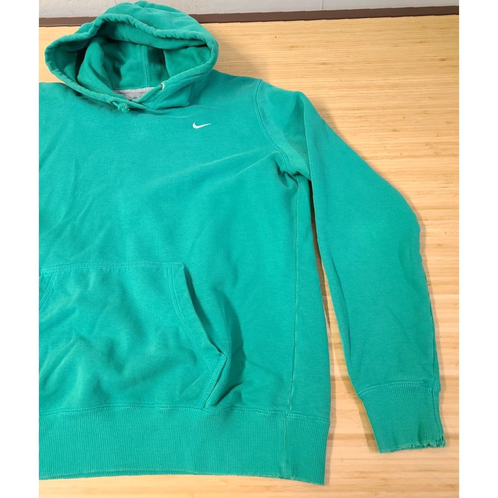 Nike VINTAGE Nike Hoodie Women XL Pullover Teal 90s Embroidered Swoosh Logo Pockets Regular Fit Sweatshirt Size XL / US 12-14 / IT 48-50 - 2 Thumbnail