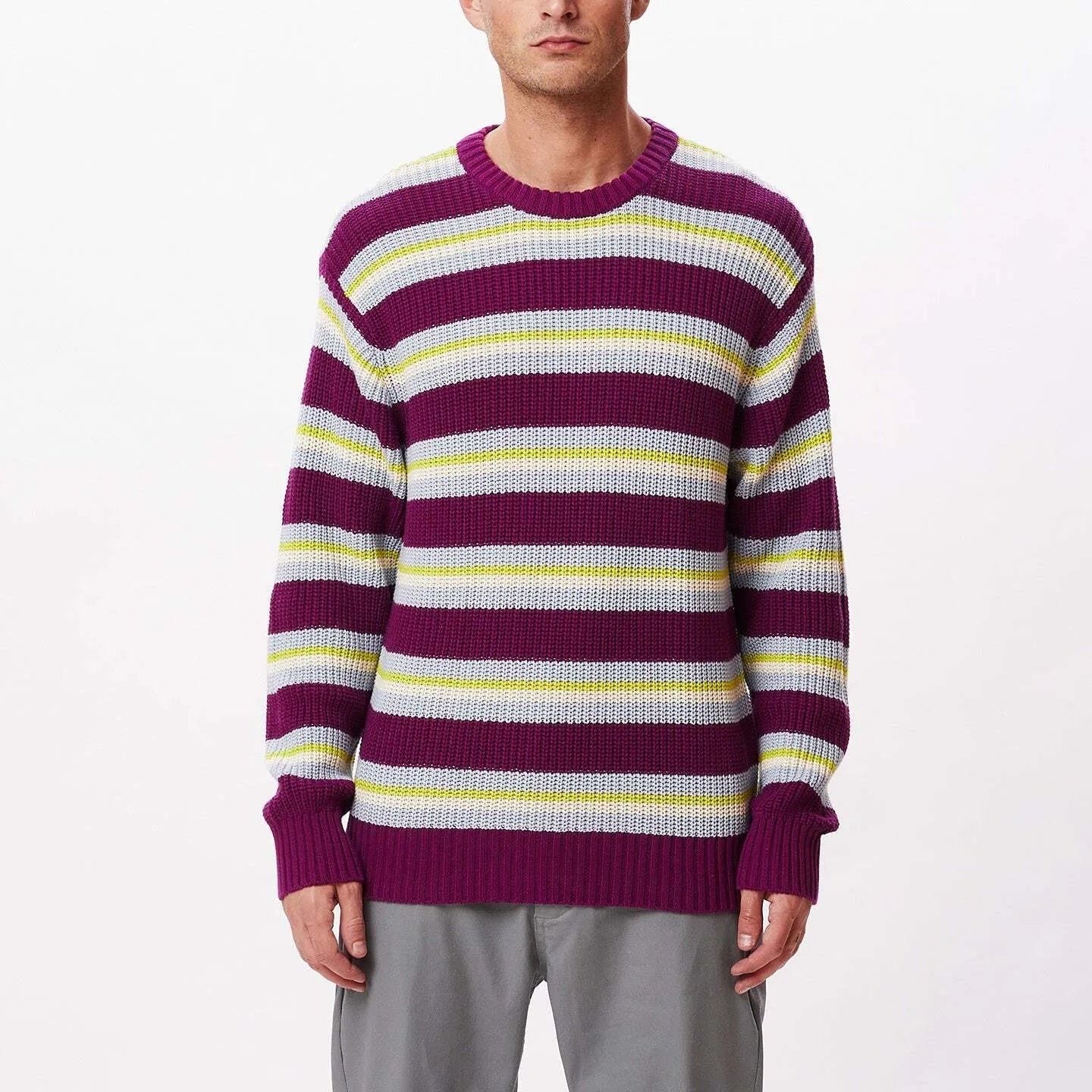 Obey Obey Eraser Cotton Striped Sweater Crew Neck Large Size US L / EU 52-54 / 3 - 1 Thumbnail
