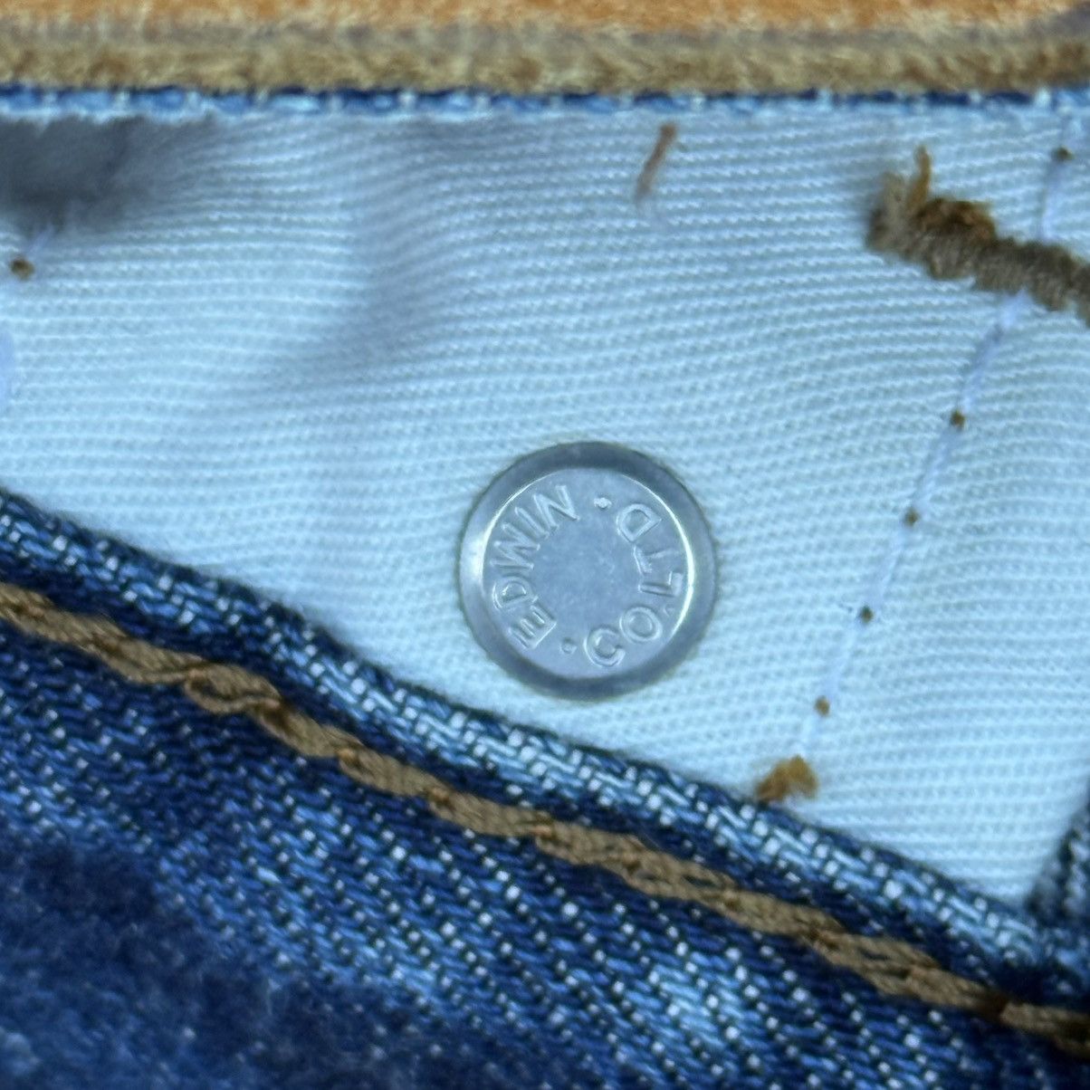 Edwin Edwin Men’s 503 Regular Straight Jeans Blue Selvedge Denim Size US 28 / EU 44 - 13 Thumbnail