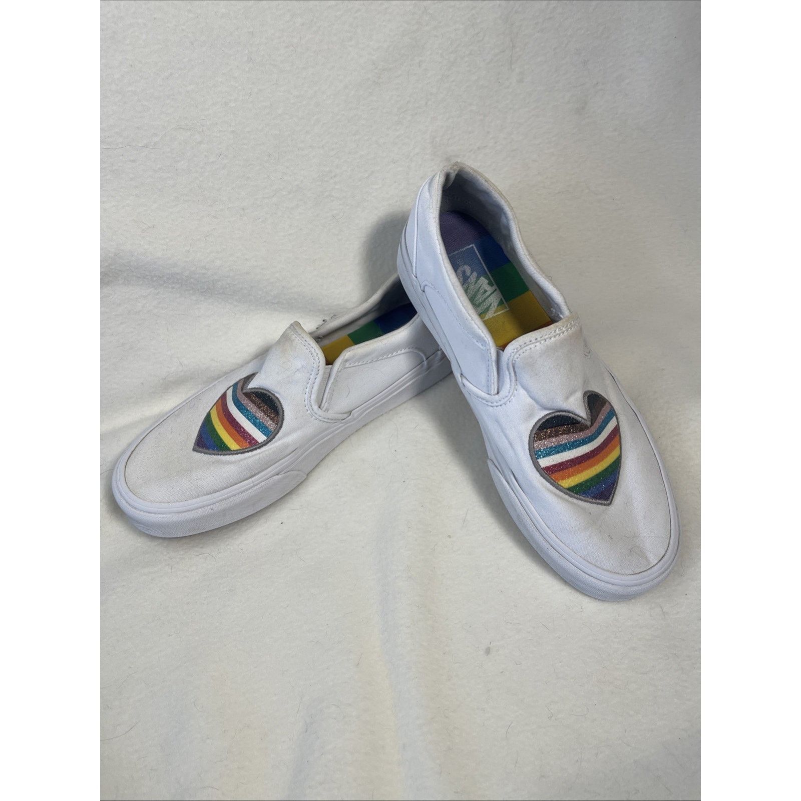 Vans Vans Asher Pride Glitter Rainbow Heart Women's Size 7.5 Size US 7.5 / IT 37.5 - 1 Thumbnail