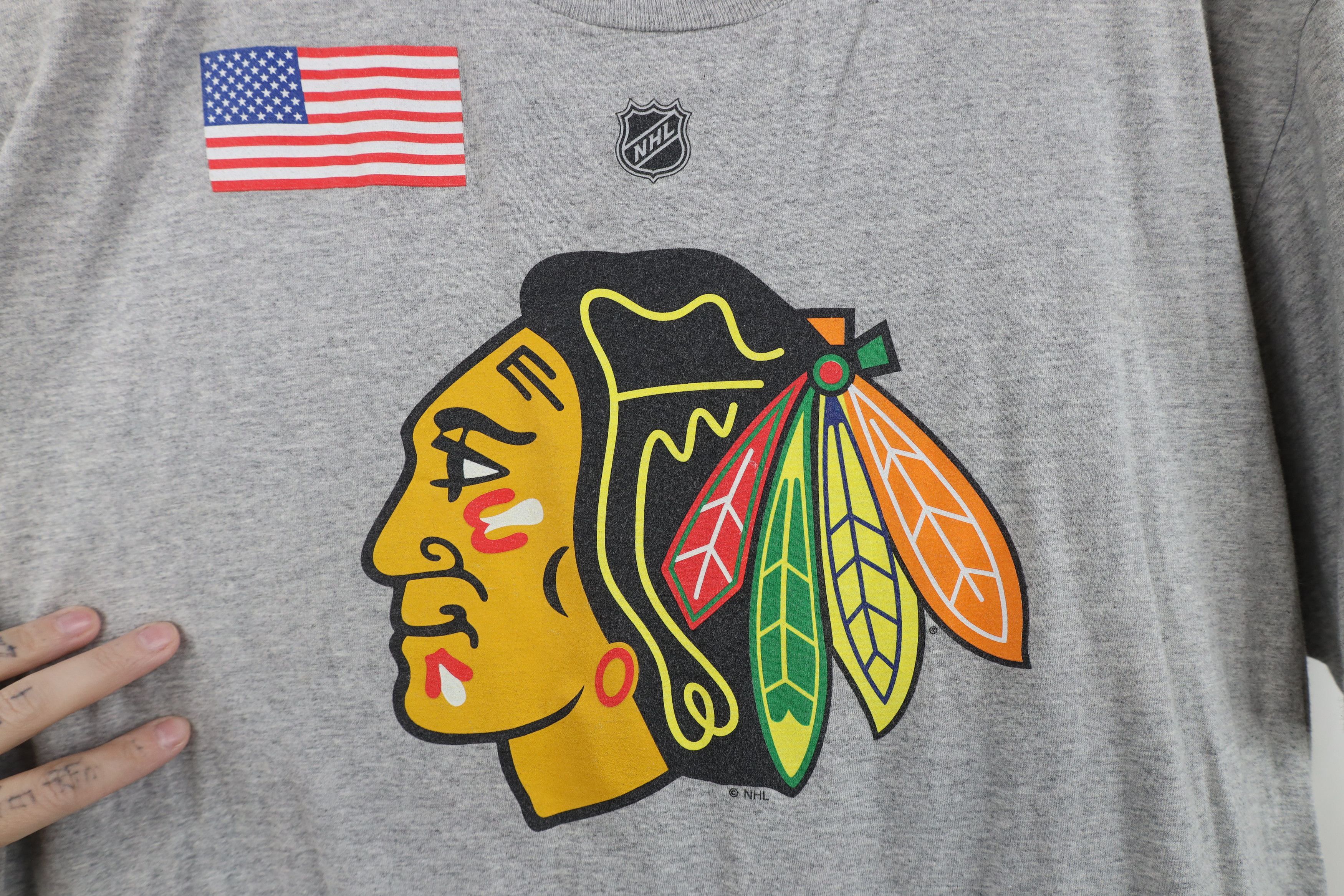 Reebok Vintage Reebok Chicago Blackhawks Hockey Jersey T-Shirt Gray Size US L / EU 52-54 / 3 - 6 Thumbnail
