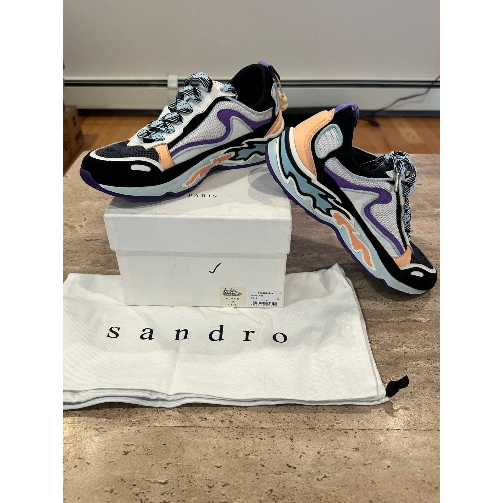 Sandro NEW Sandro Flame Fashion Sneakers size 36/ US 5 Size US 5 / IT 35 - 1 Thumbnail
